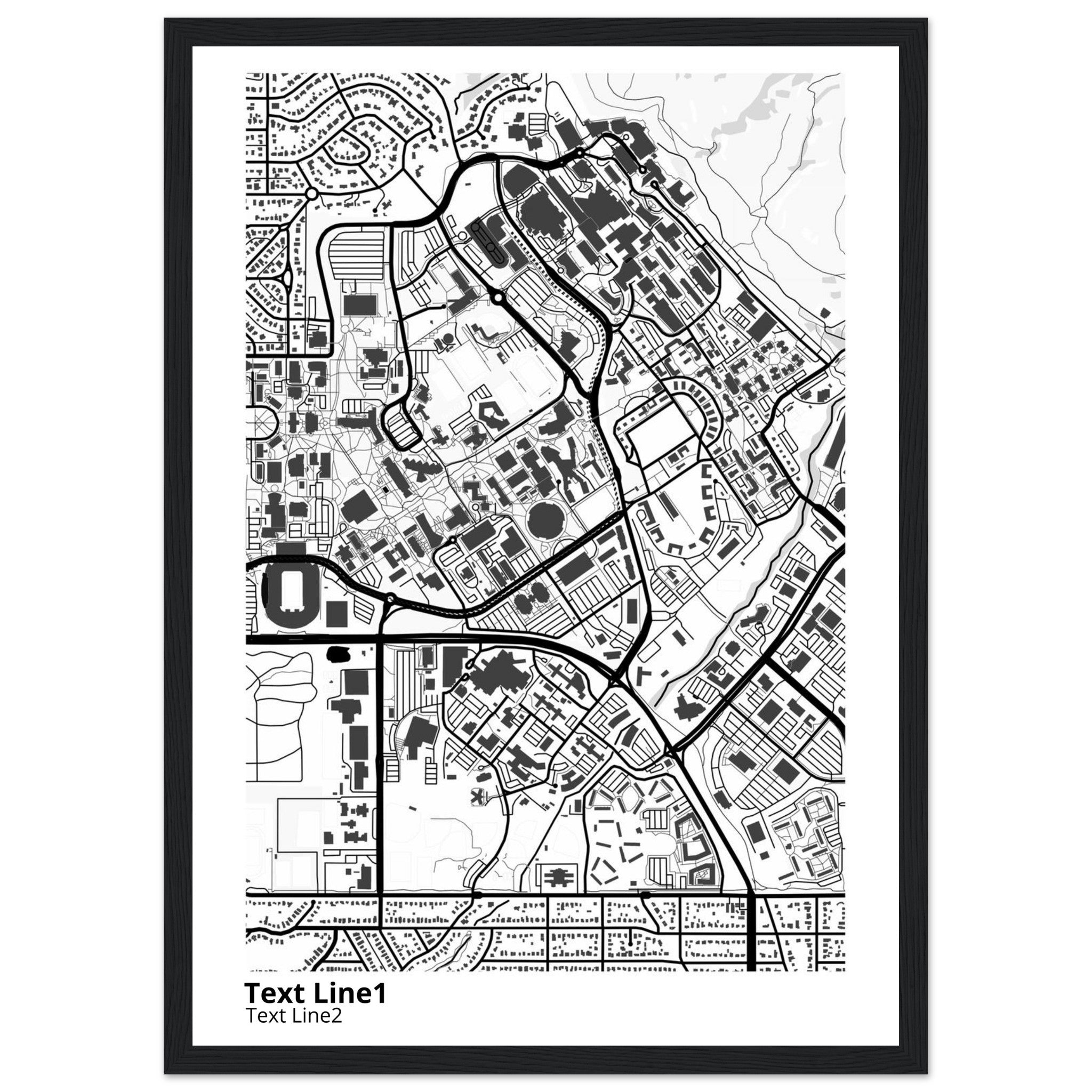 University of Utah Campus Map Poster | Graduation Gift - Ink And Atlas