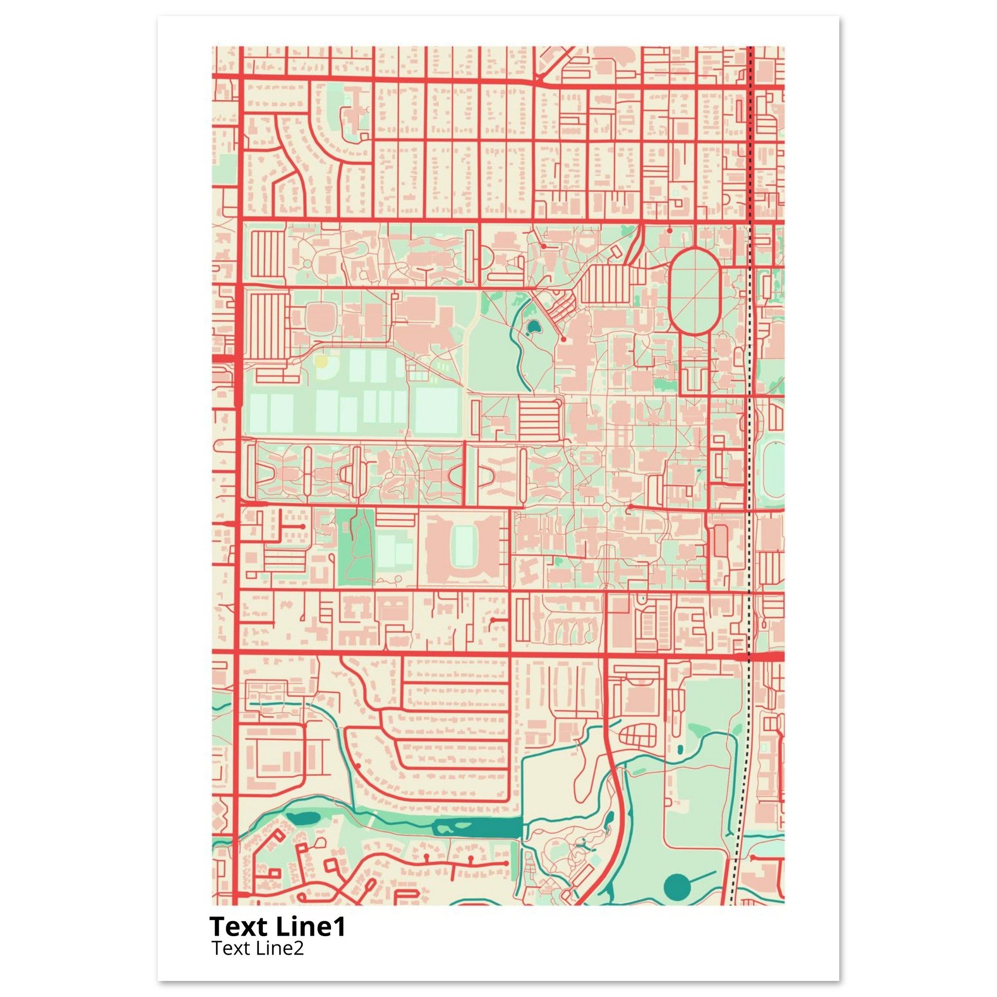 colorado state university fort collins campus map poster