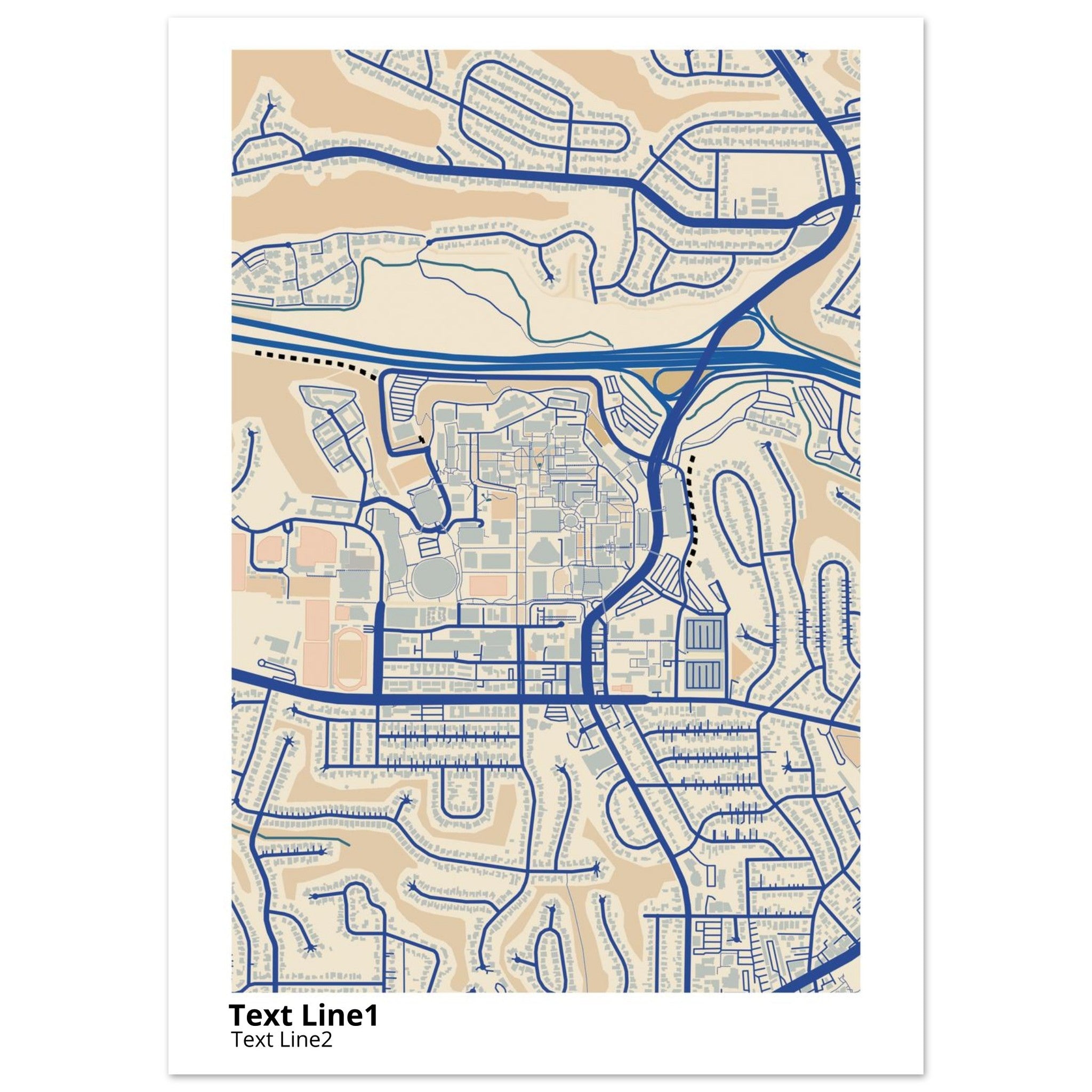 san diego state university campus map poster