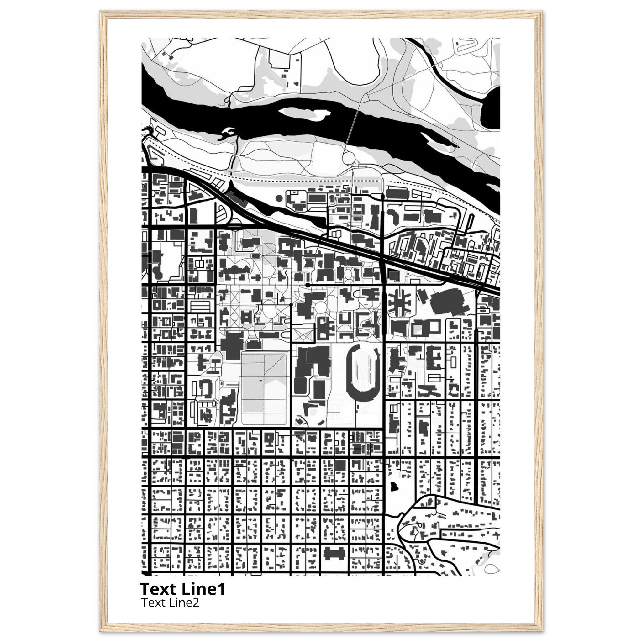 University of Oregon Campus Map Poster | Graduation Gift - Ink And Atlas