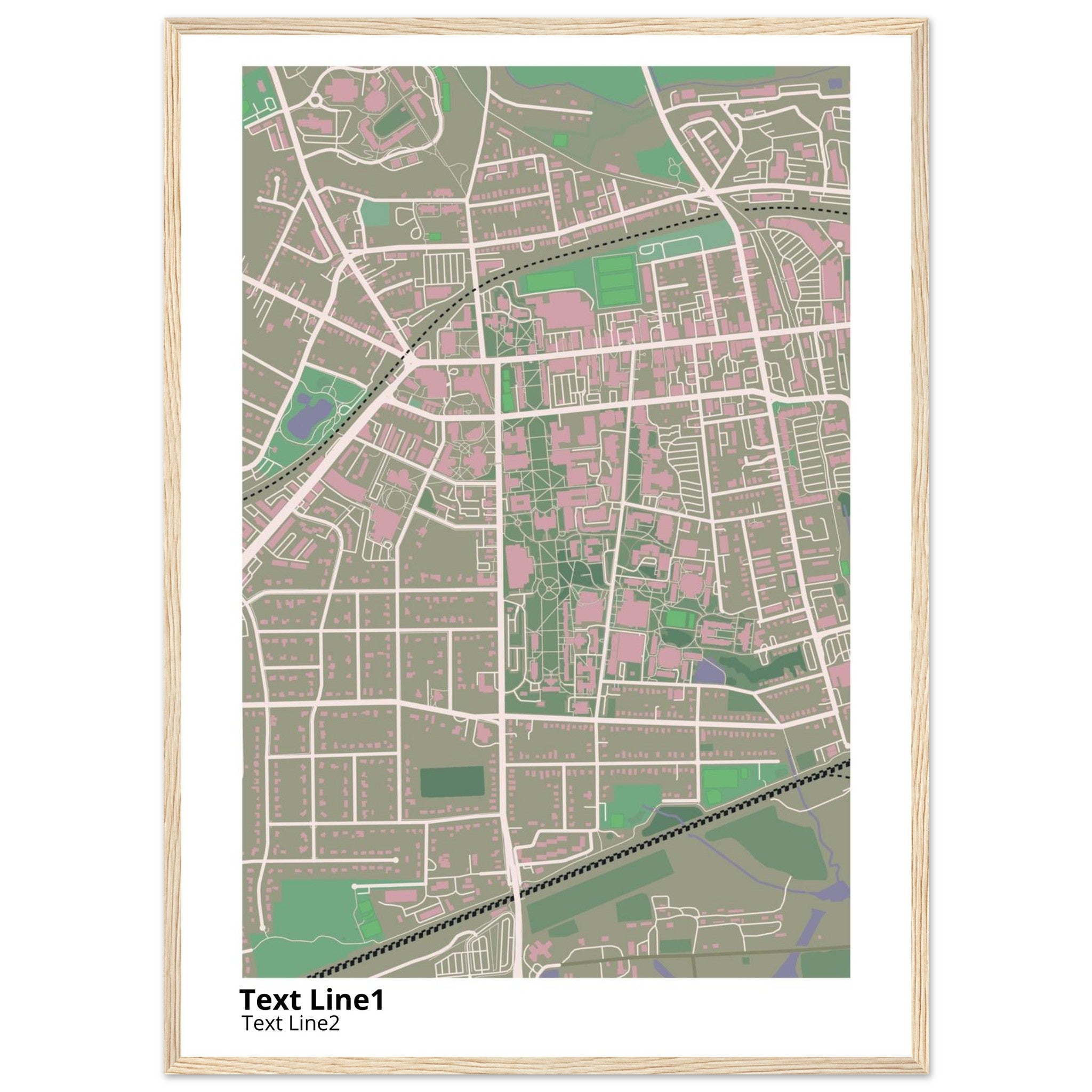 university of delaware campus map poster