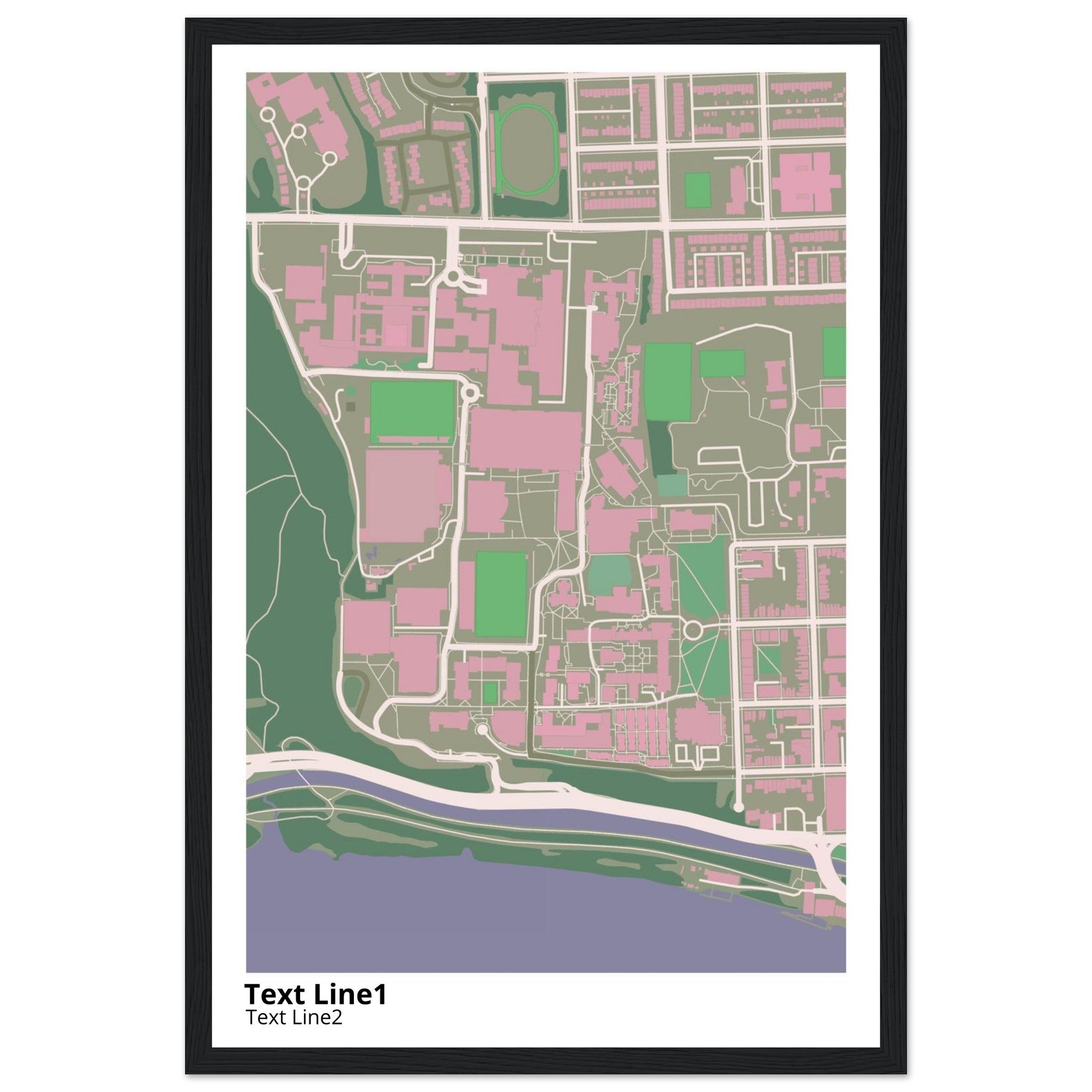 georgetown university campus map poster