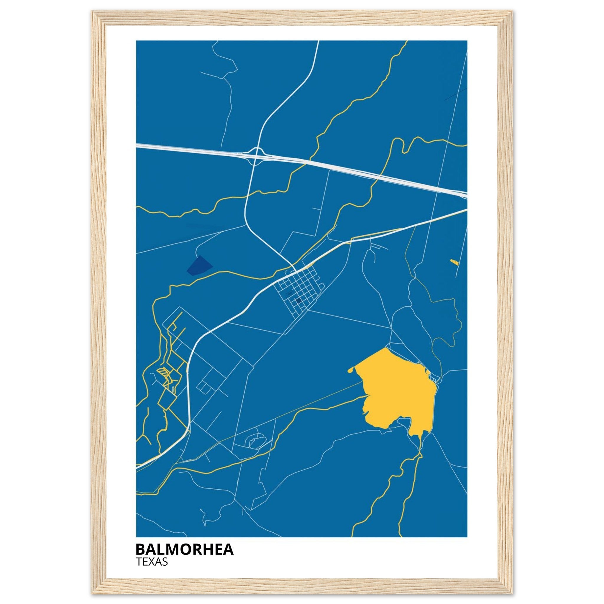 Balmorhea Texas City Map Poster | Custom Map Art Print - Ink And Atlas
