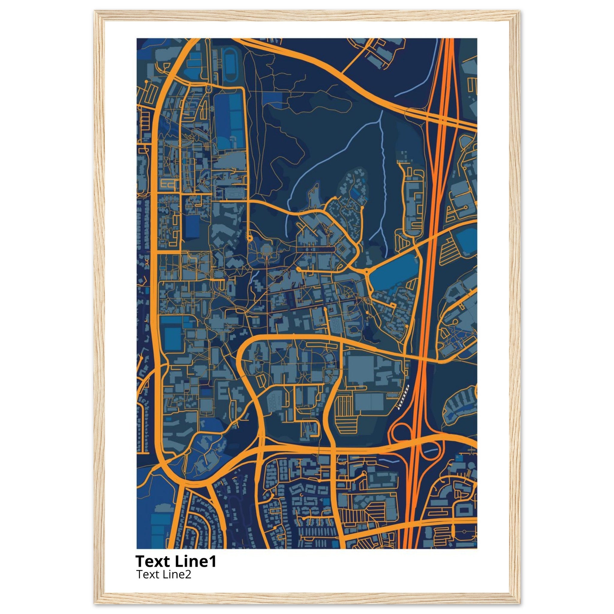 university of california san diego campus map poster