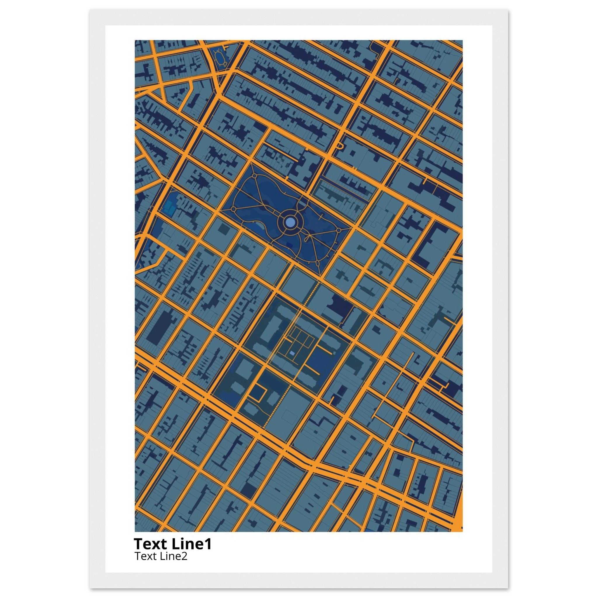 new york university campus map poster