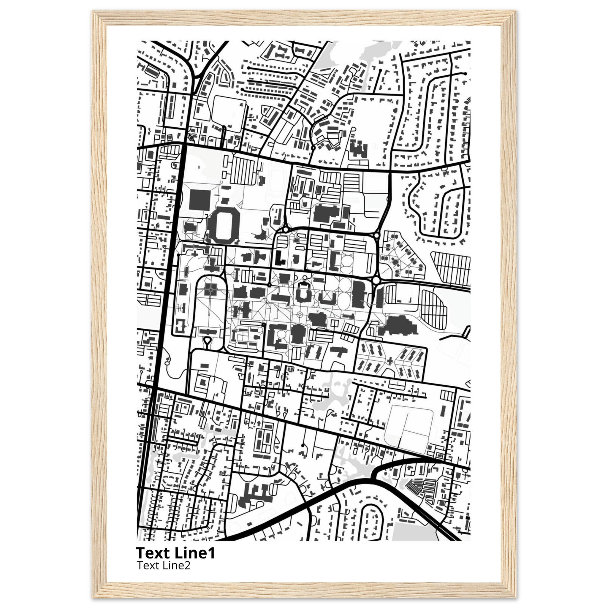 Middle Tennessee State University Campus Map Poster | Graduation Gift - Ink And Atlas