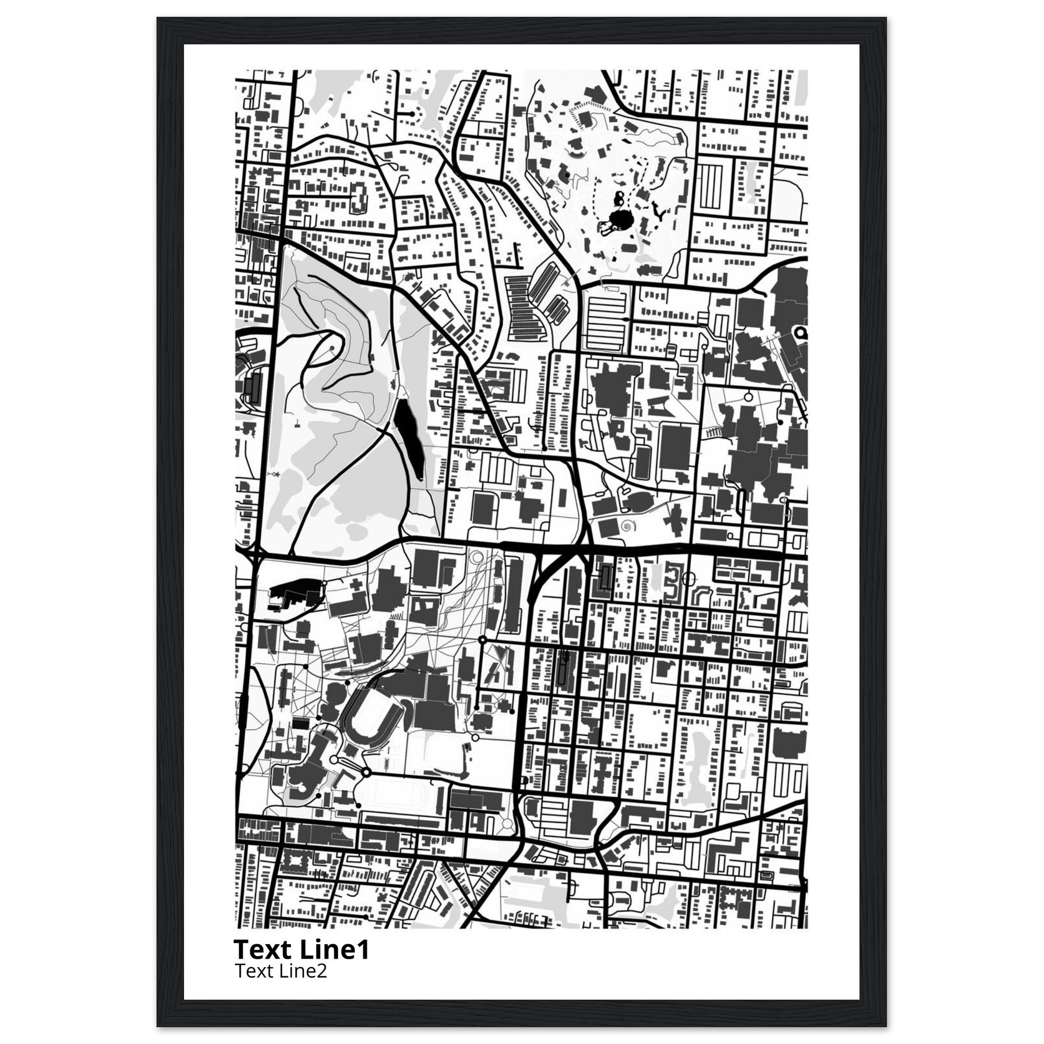 University of Cincinnati Ohio Campus Map Poster | Graduation Gift - Ink And Atlas