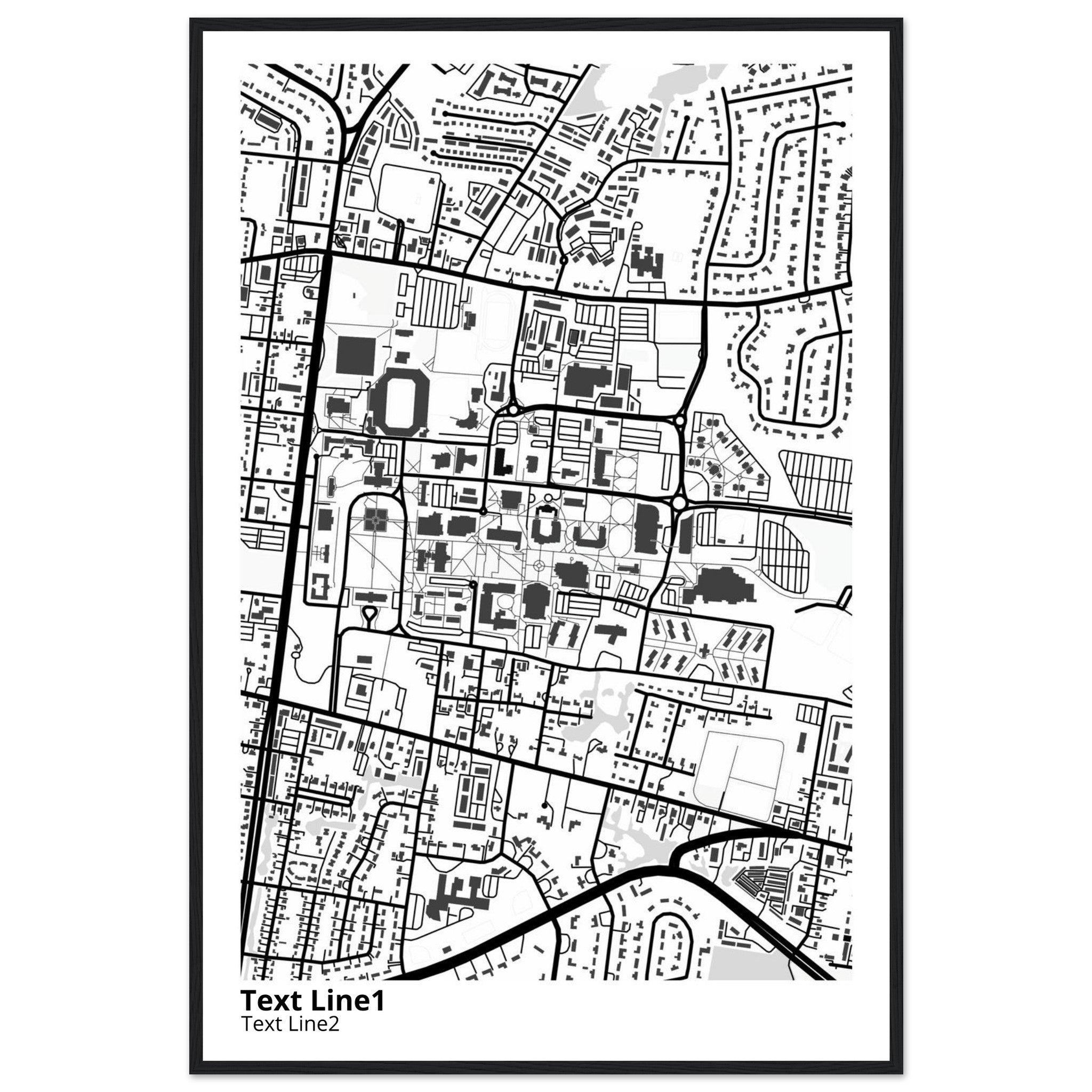Middle Tennessee State University Campus Map Poster | Graduation Gift - Ink And Atlas