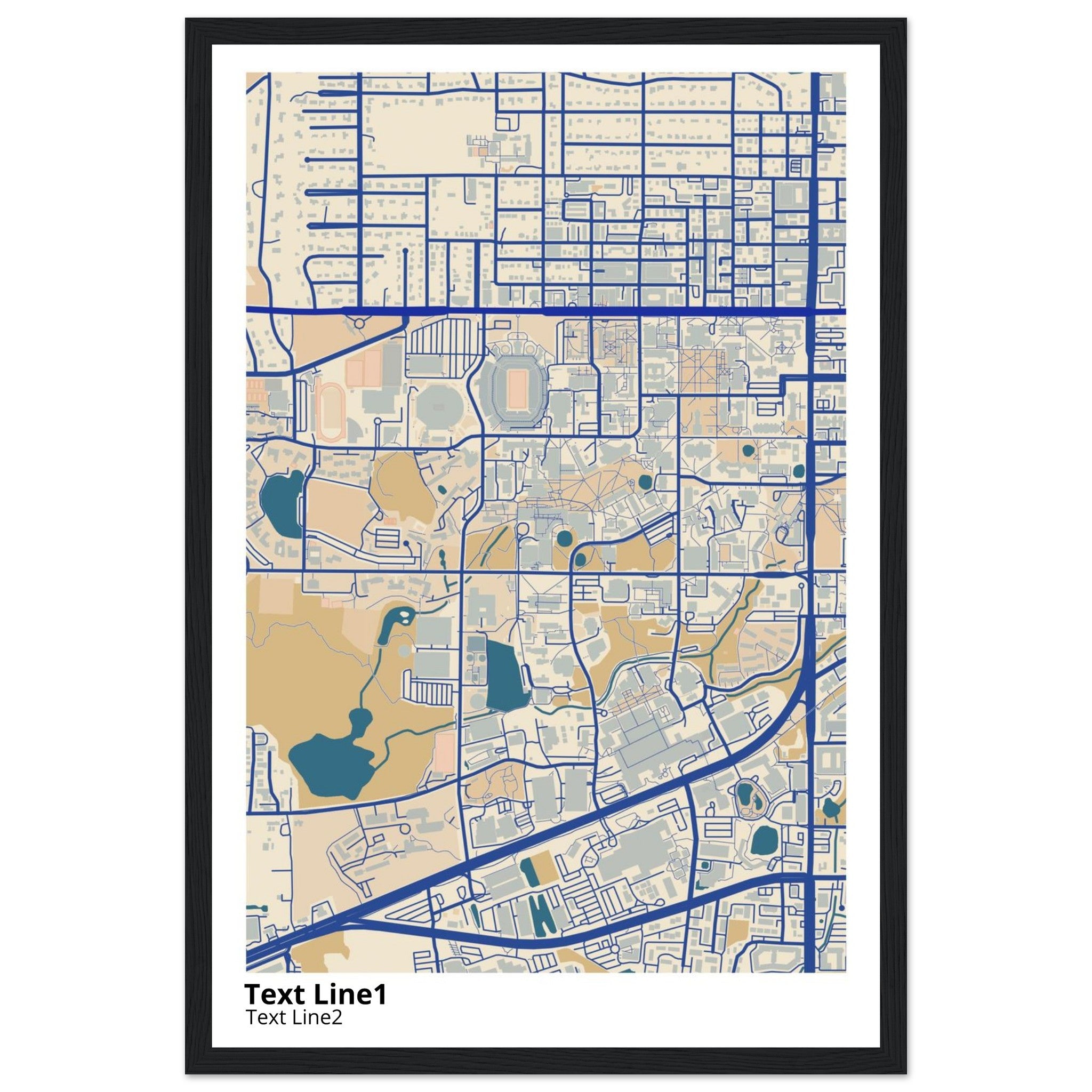university of florida campus map poster