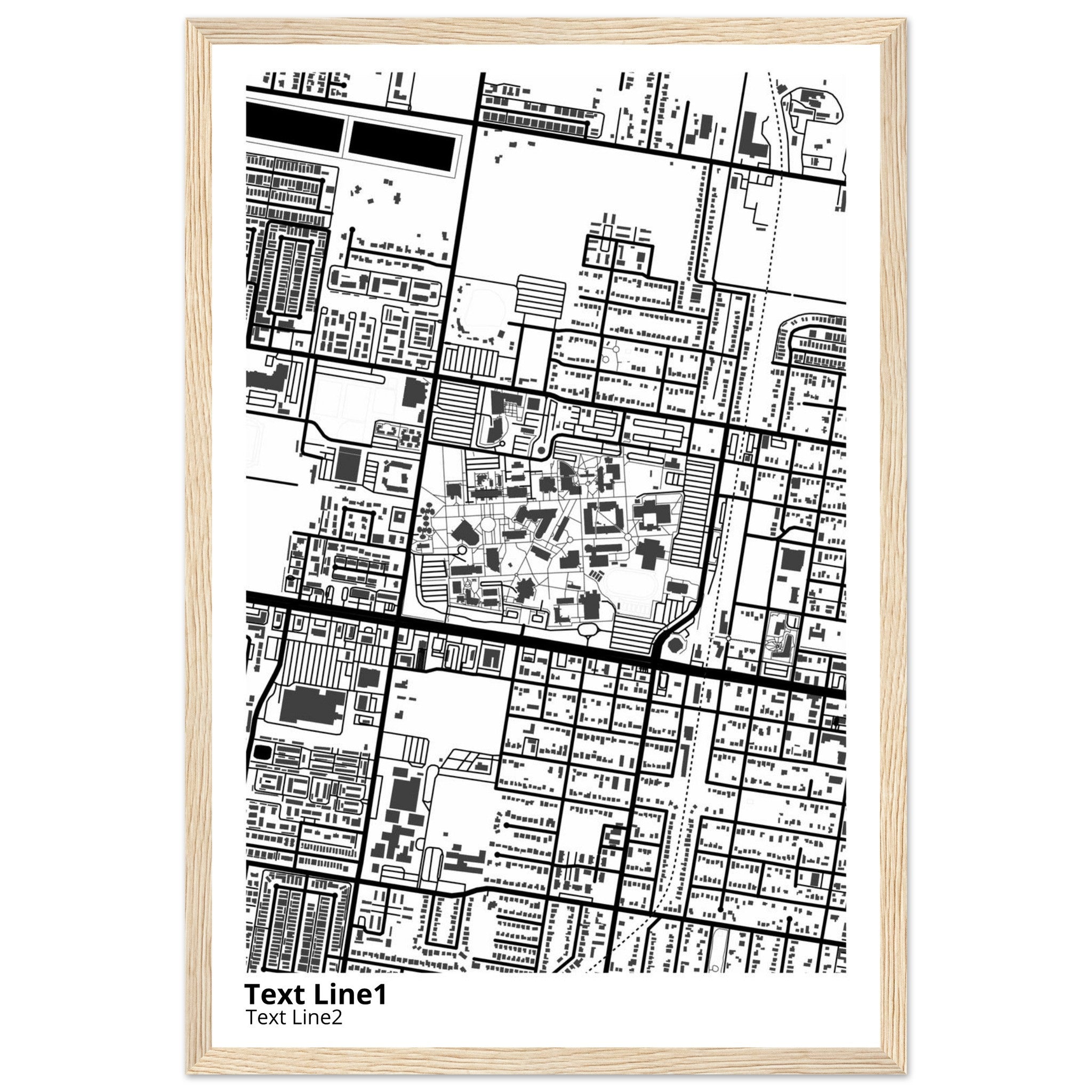 University of Texas Rio Grande Valley Campus Map Poster | Alumni Gift - Ink And Atlas
