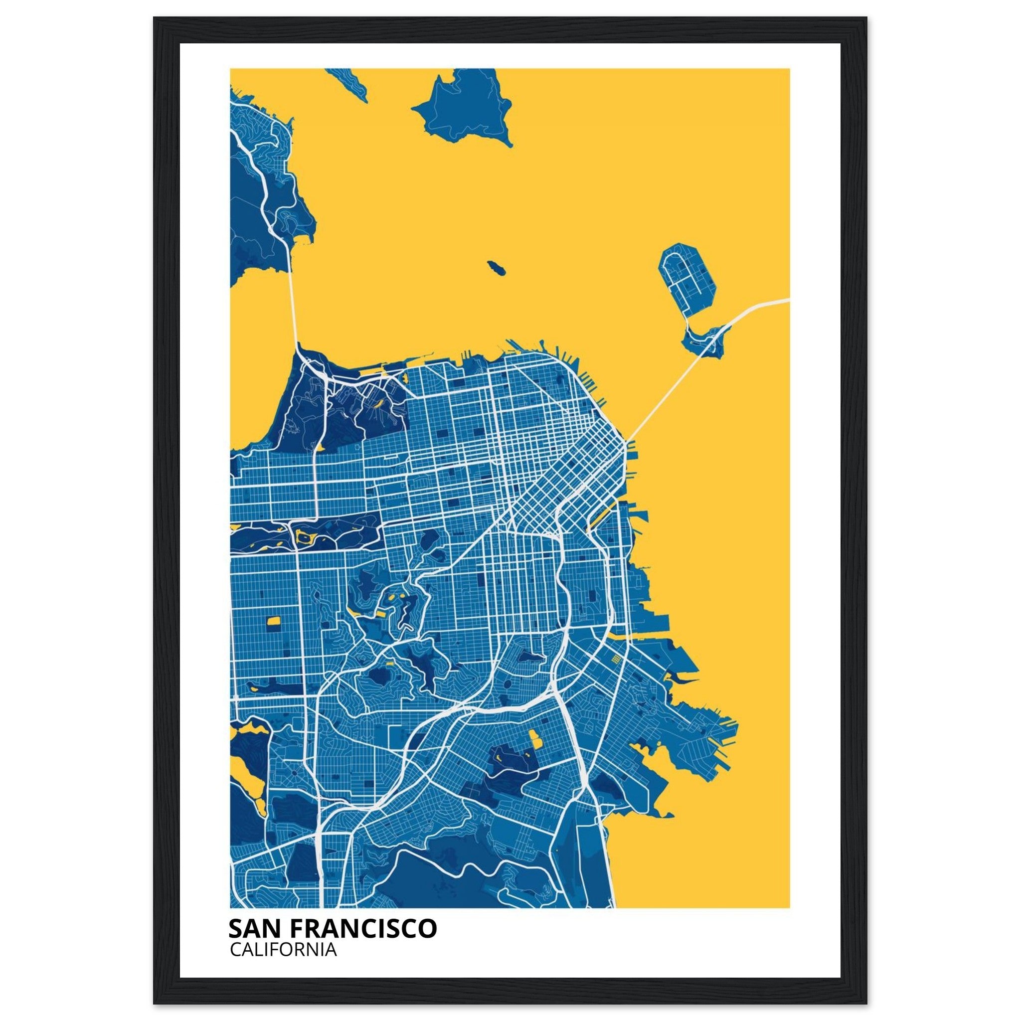 san francisco map poster print