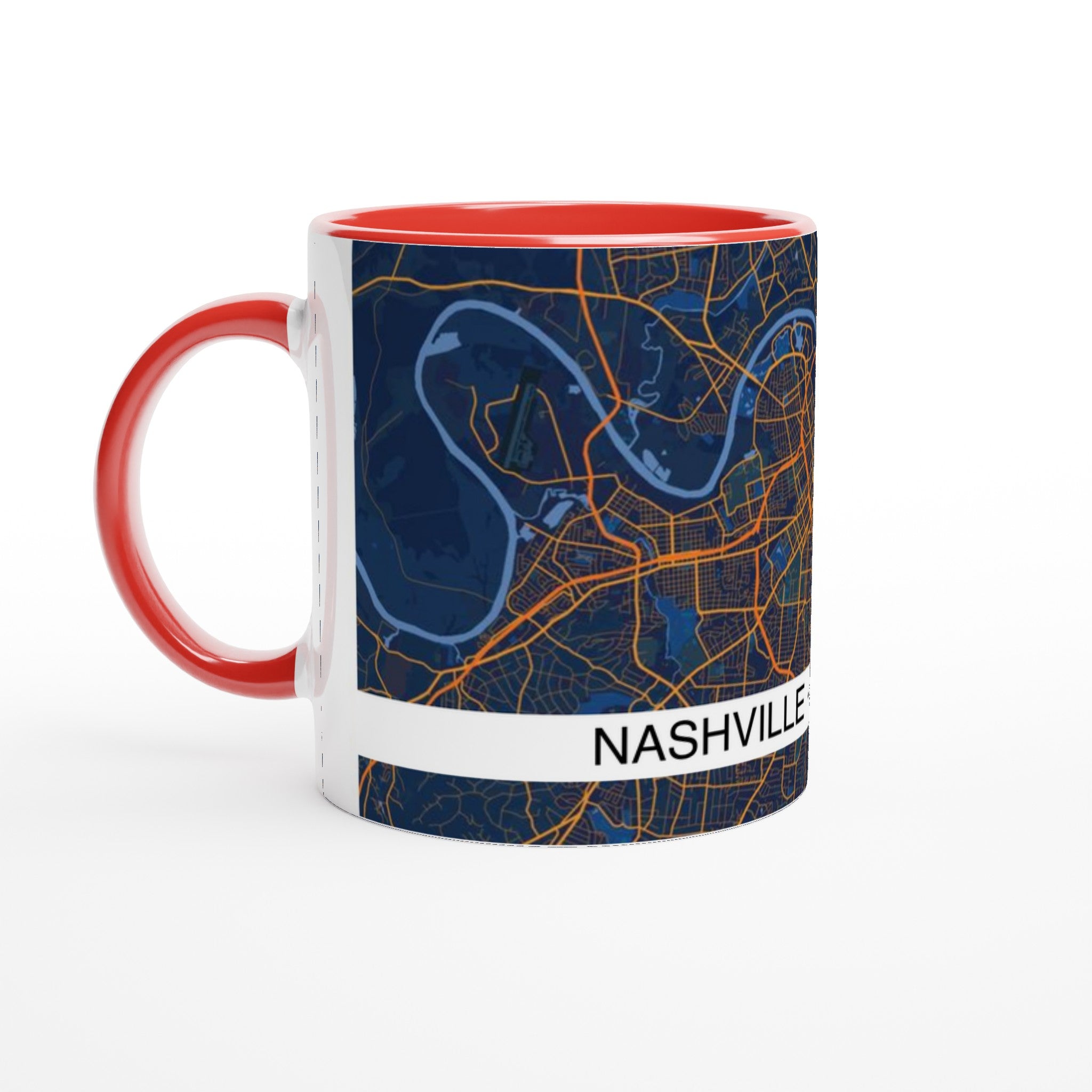 Nashville Modern City Map Mug (11oz) - Ink And Atlas