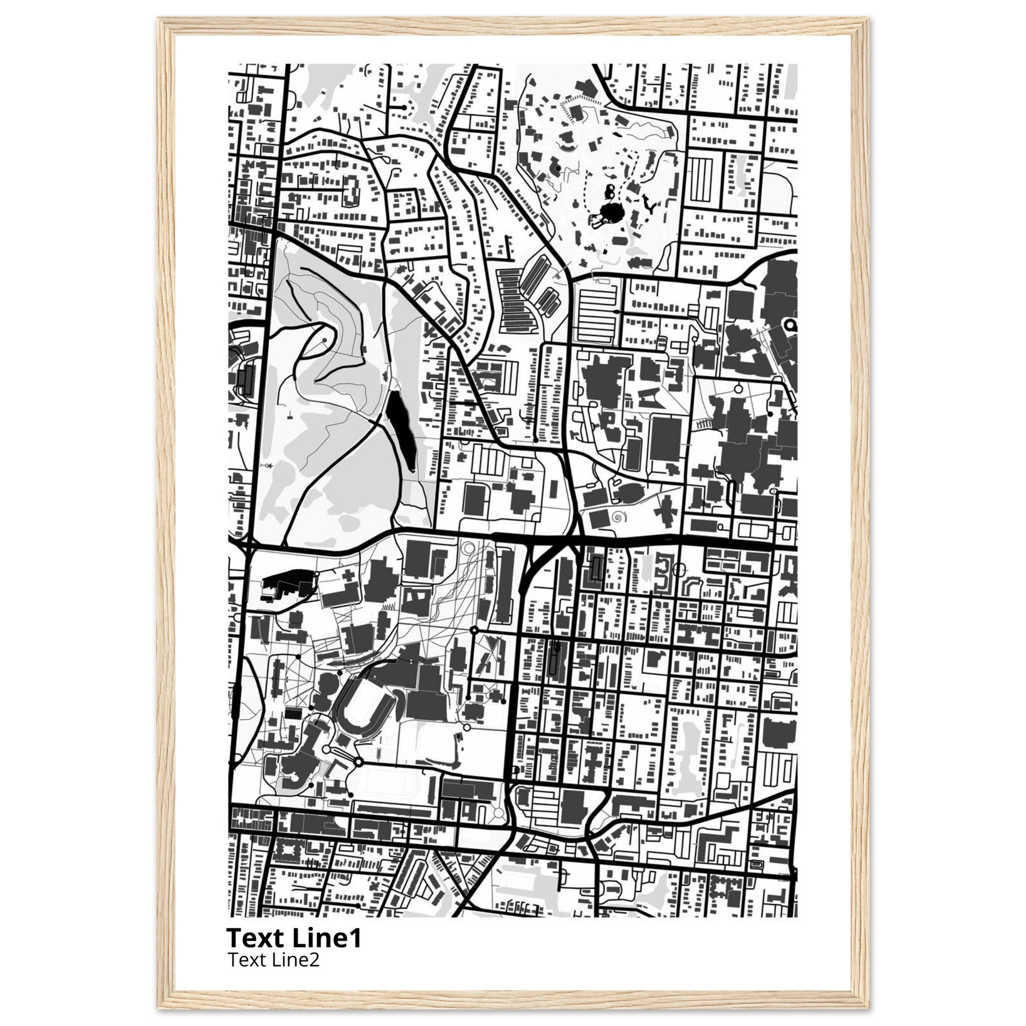 university of cincinnati ohio main campus map poster