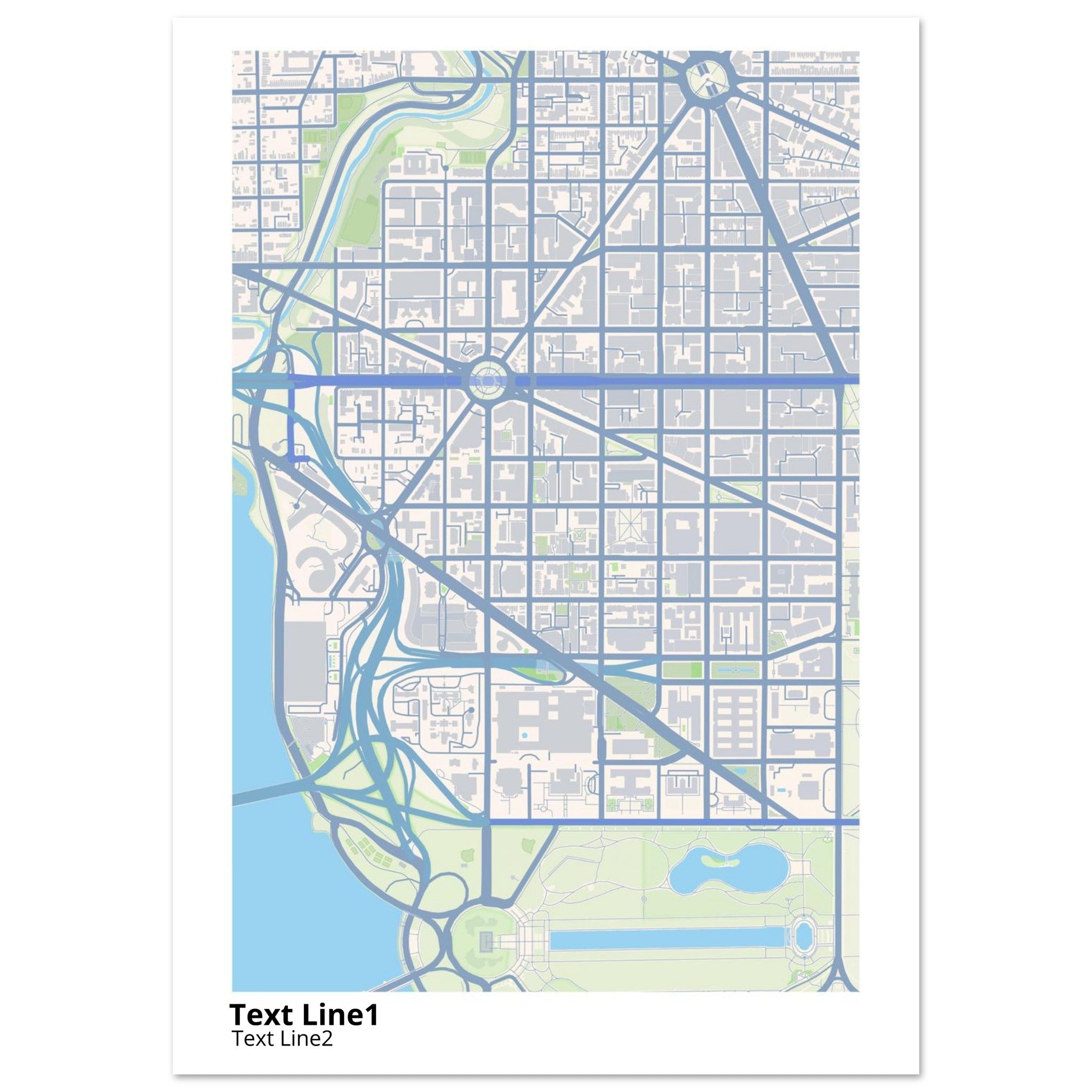 george washington university campus map poster