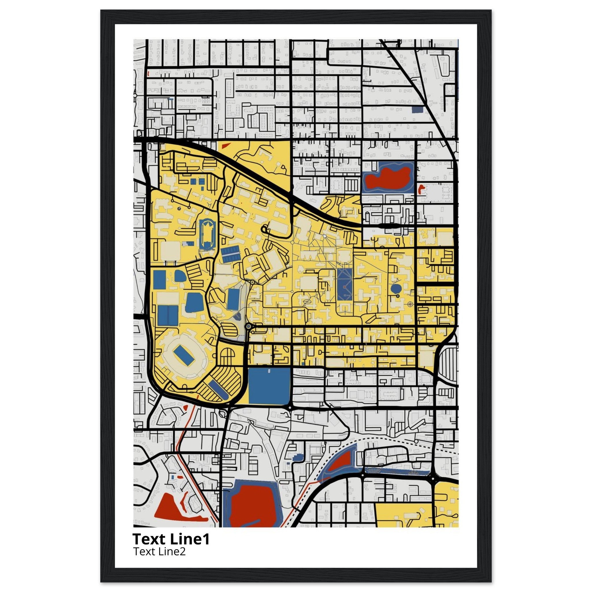 florida state university campus map poster