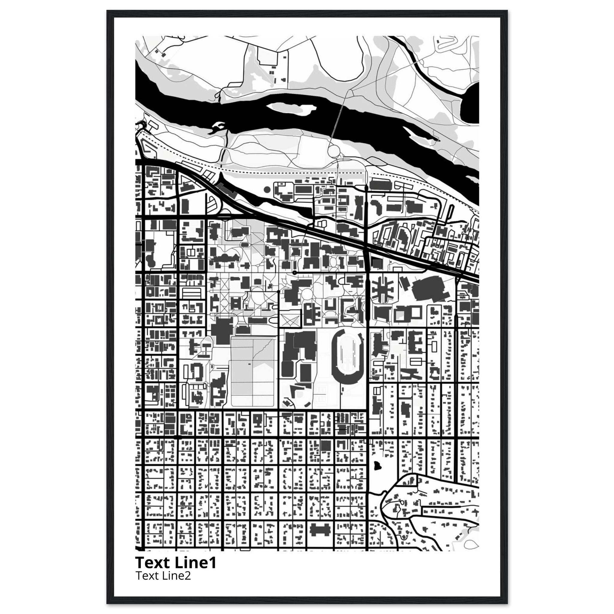 University of Oregon Campus Map Poster | Graduation Gift - Ink And Atlas