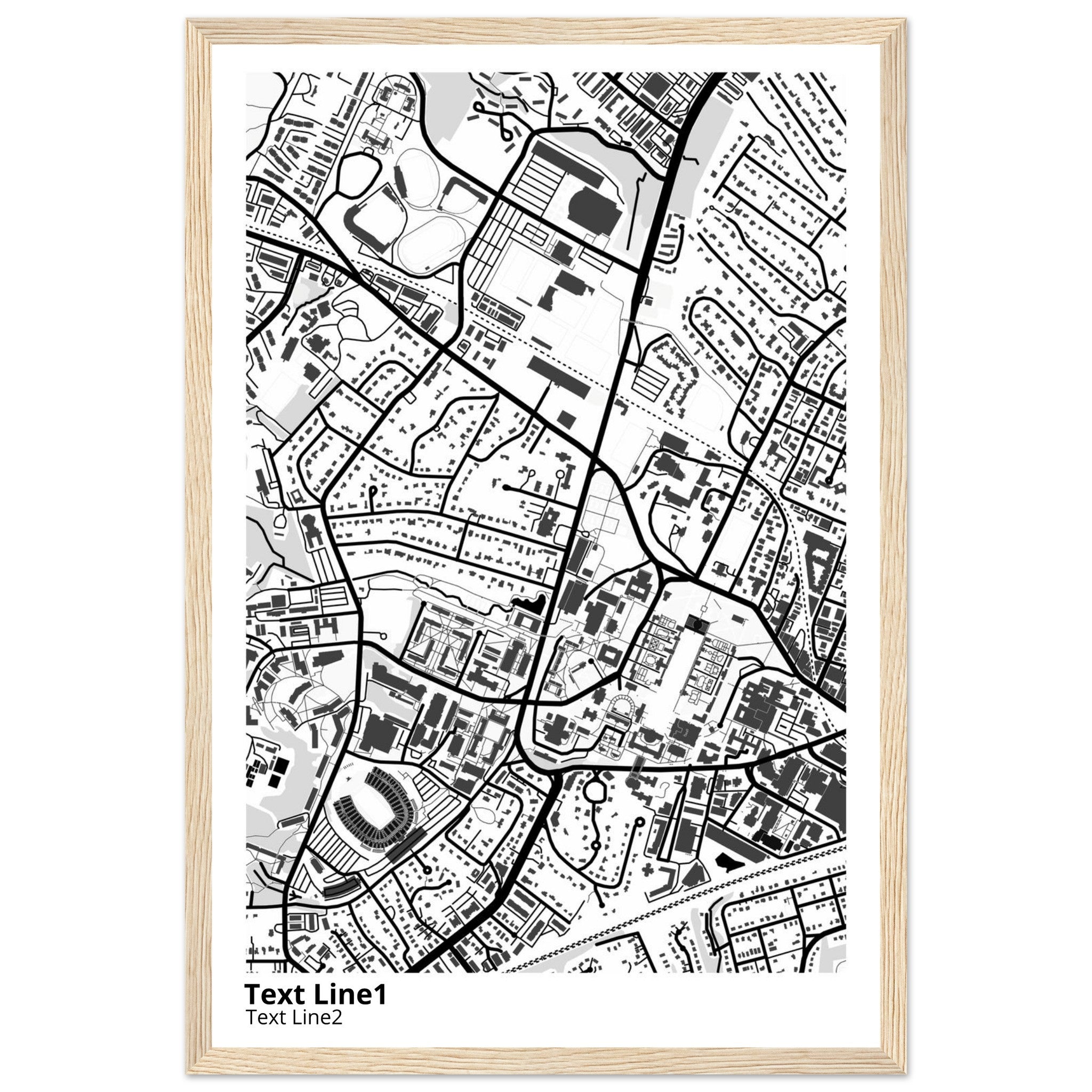 University of Virginia (Main Site) Campus Map Poster | Graduation Gift - Ink And Atlas