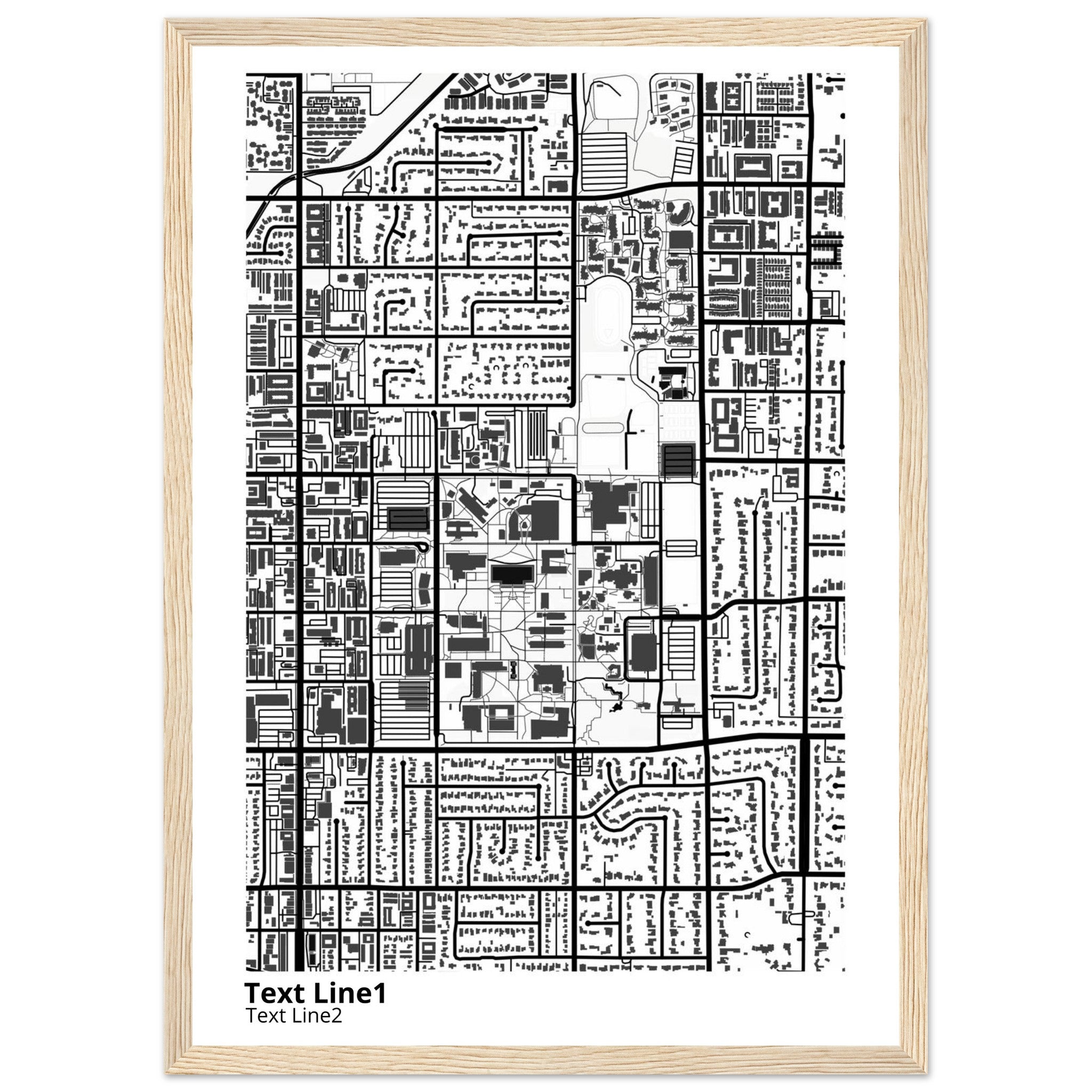 california state university northridge campus map poster