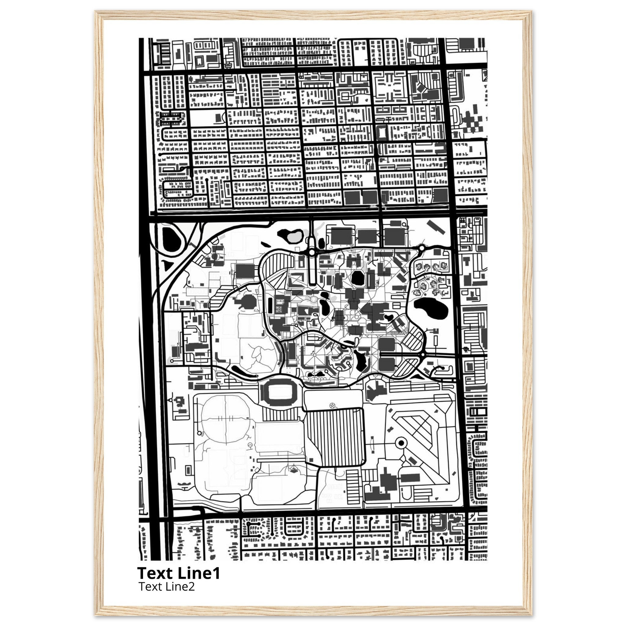 florida international university campus map poster