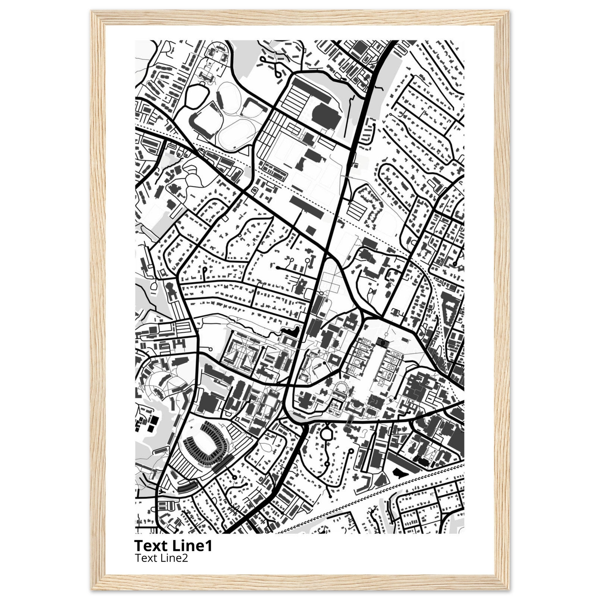 University of Virginia (Main Site) Campus Map Poster | Graduation Gift - Ink And Atlas