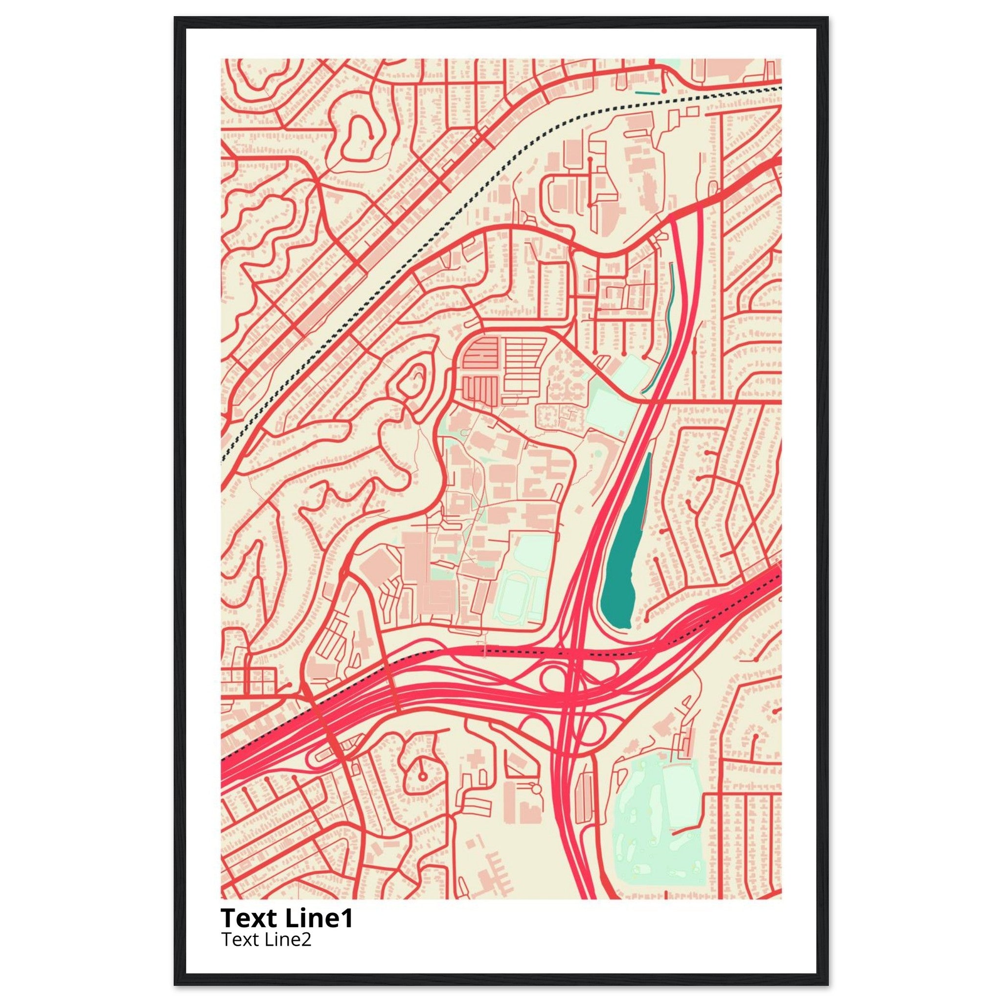 california state university los angeles campus map poster