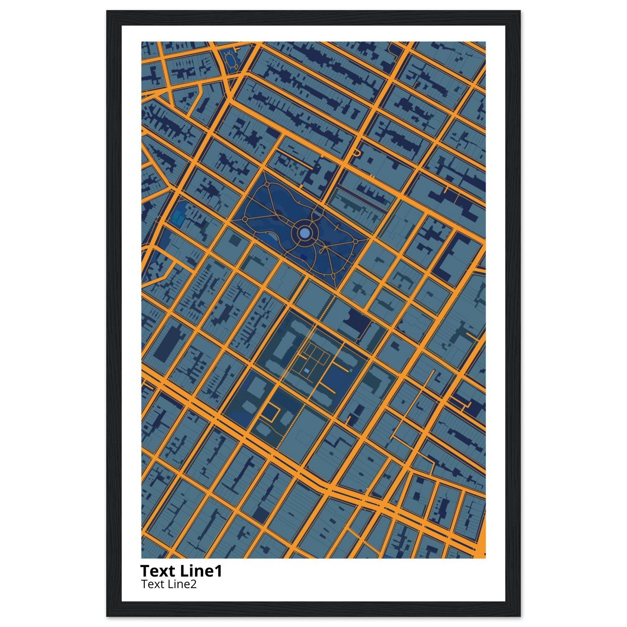 new york university campus map poster