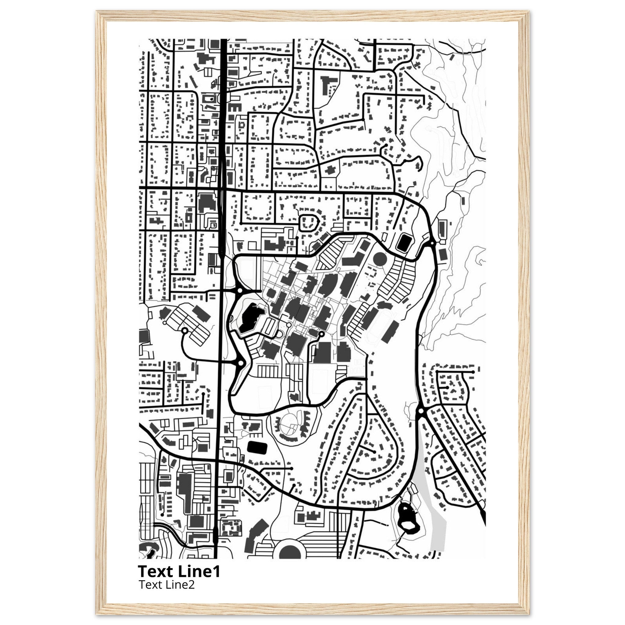 weber state university utah campus map poster