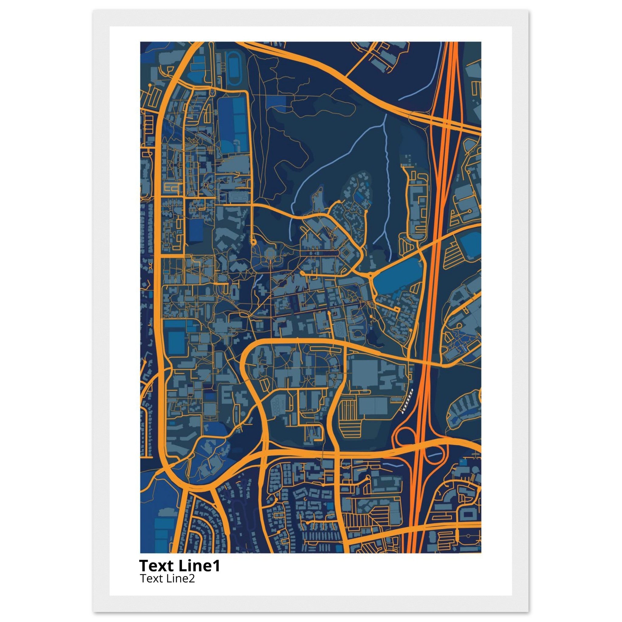 university of california san diego campus map poster