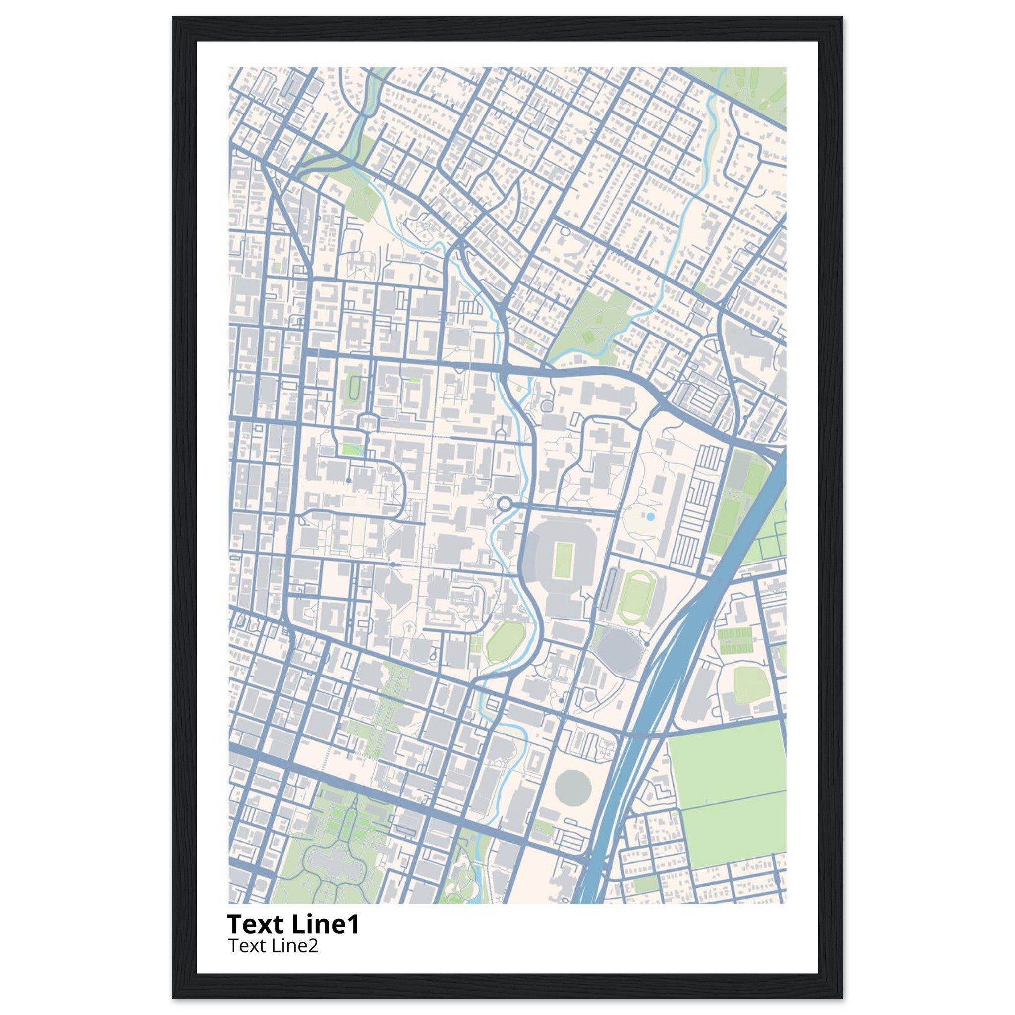 University of Texas at Austin Campus Map Poster | Graduation Gift - Ink And Atlas