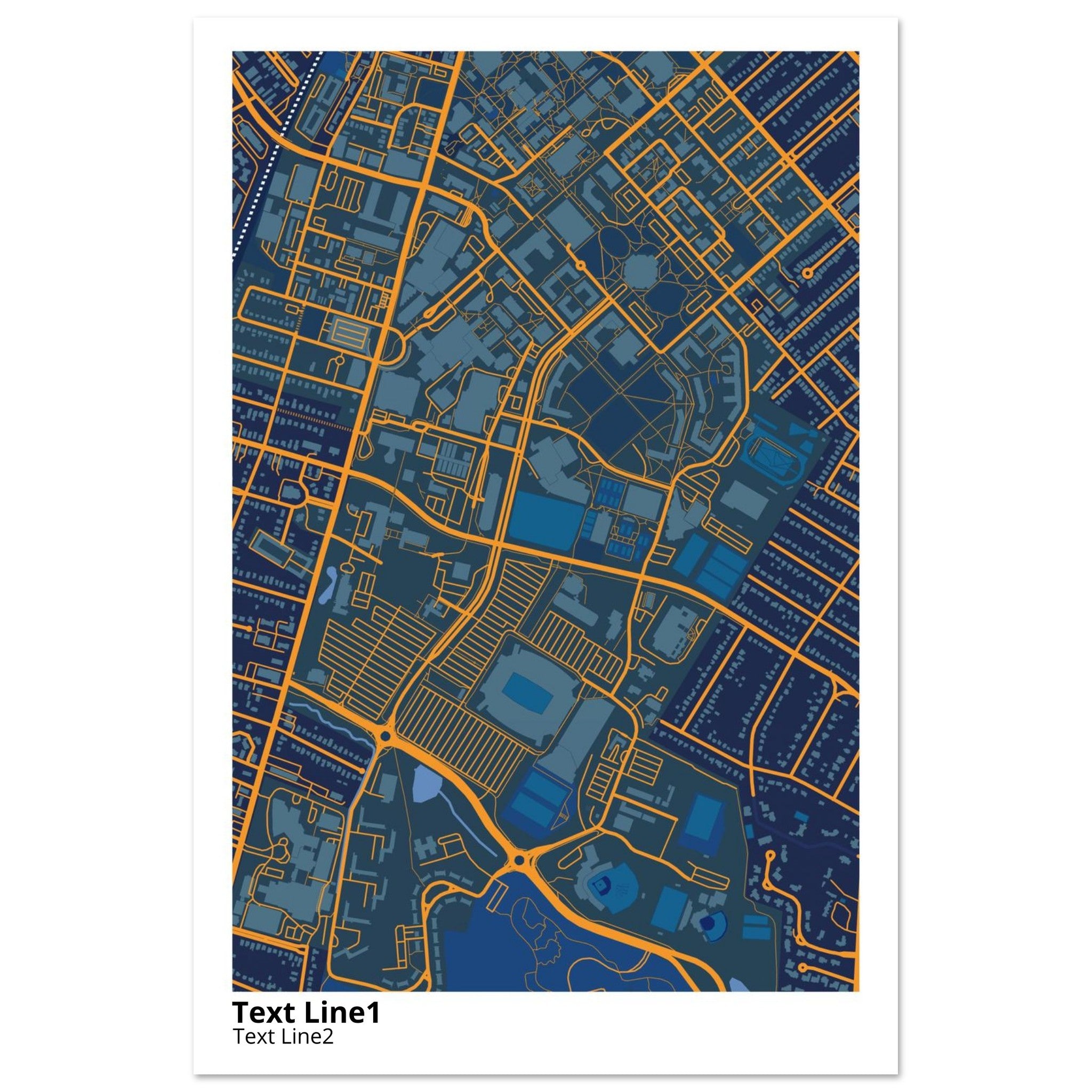 university of kentucky campus map poster