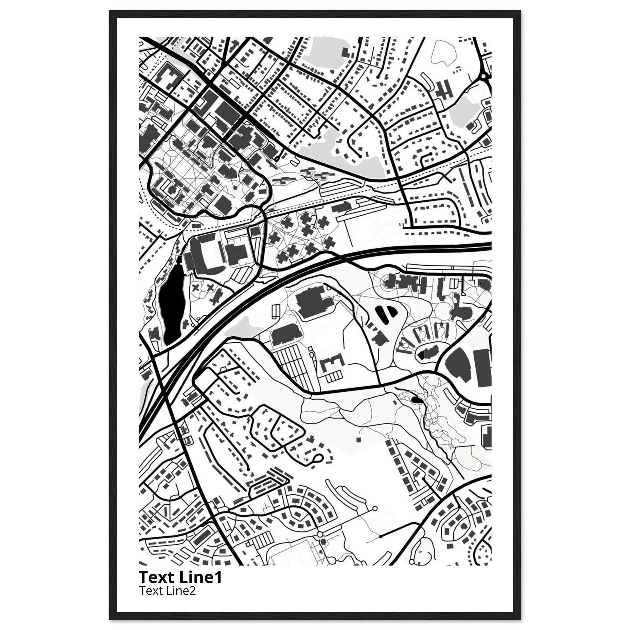 James Madison University Virginia Campus Map Poster | Graduation Gift - Ink And Atlas
