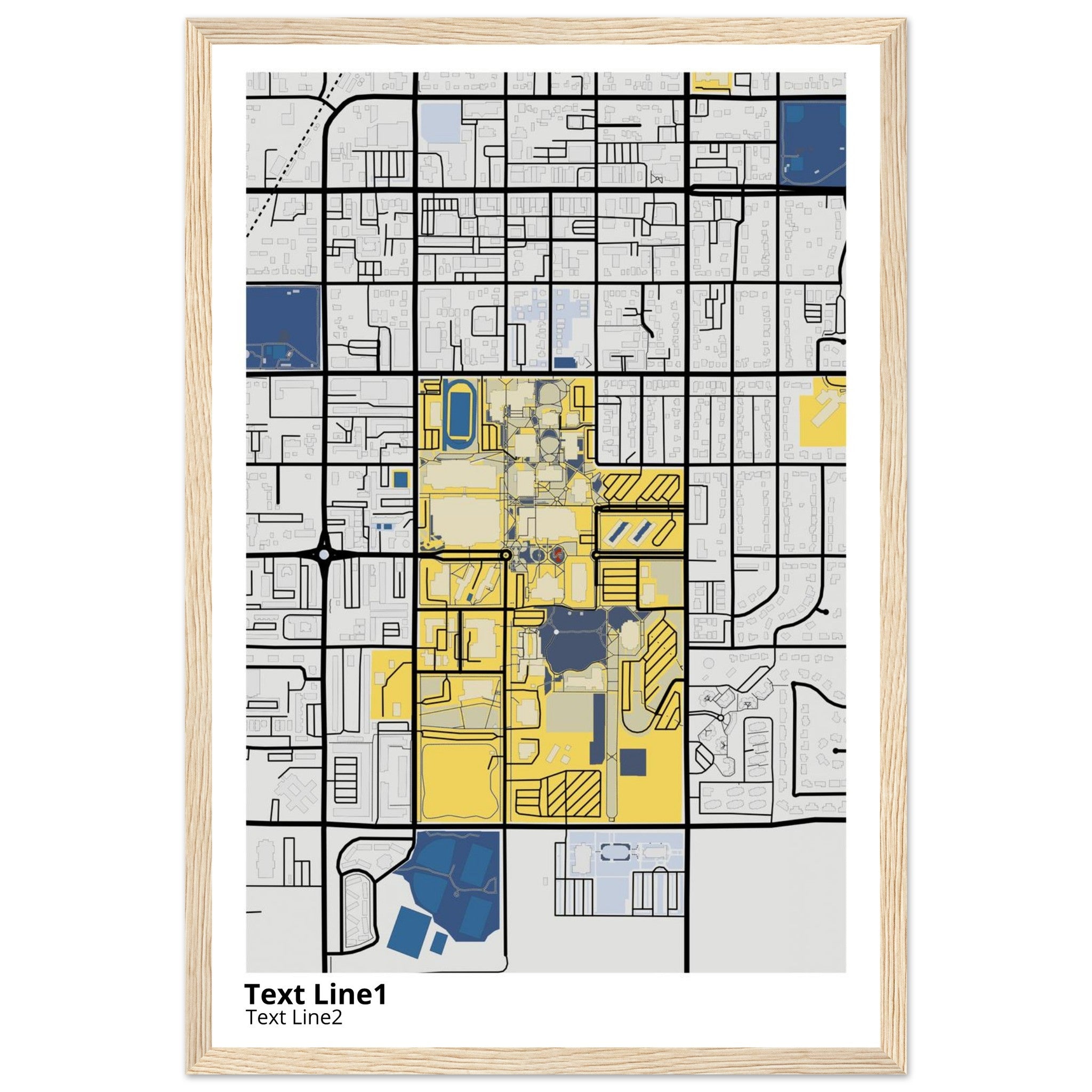 brigham young university campus map poster