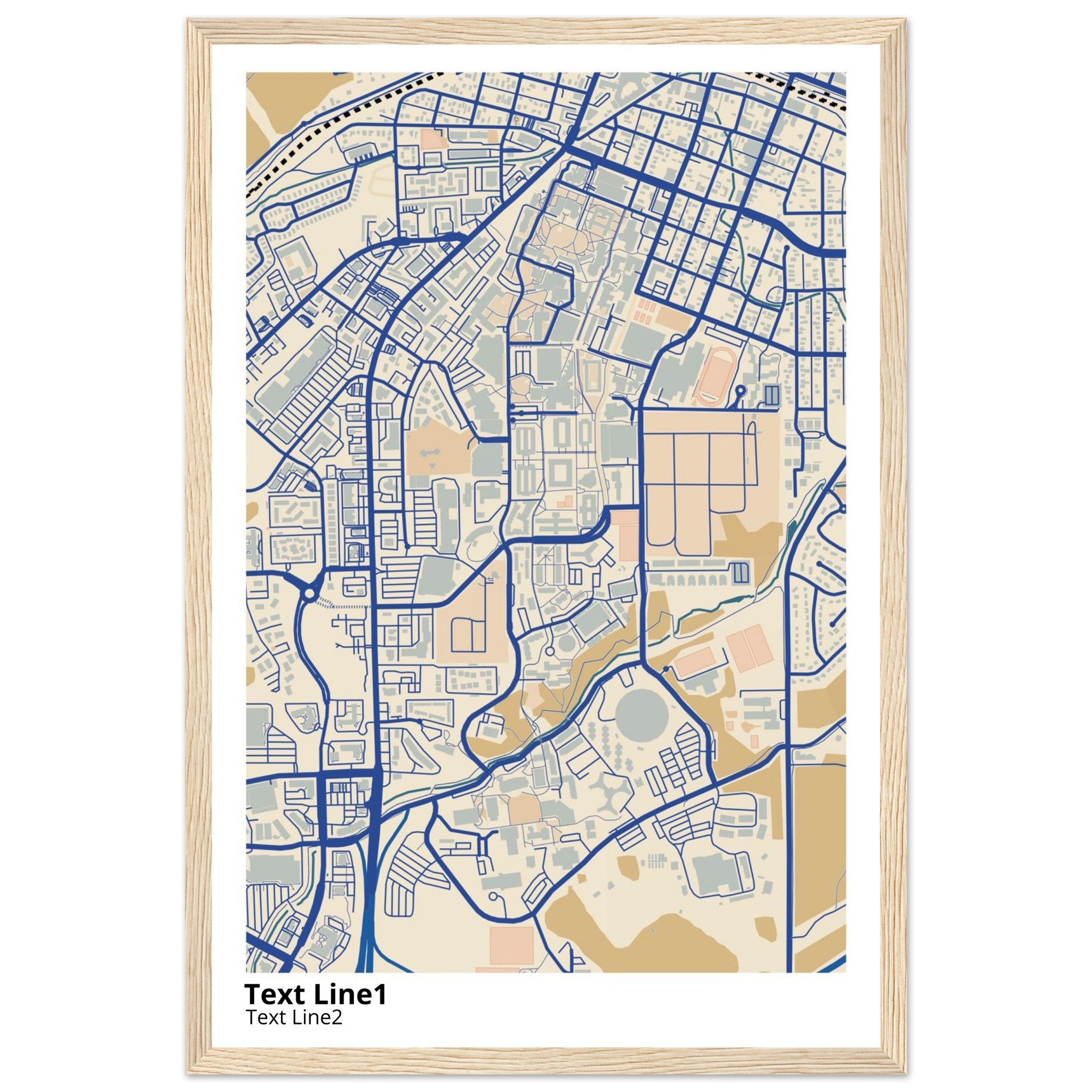 northern arizona university campus map poster