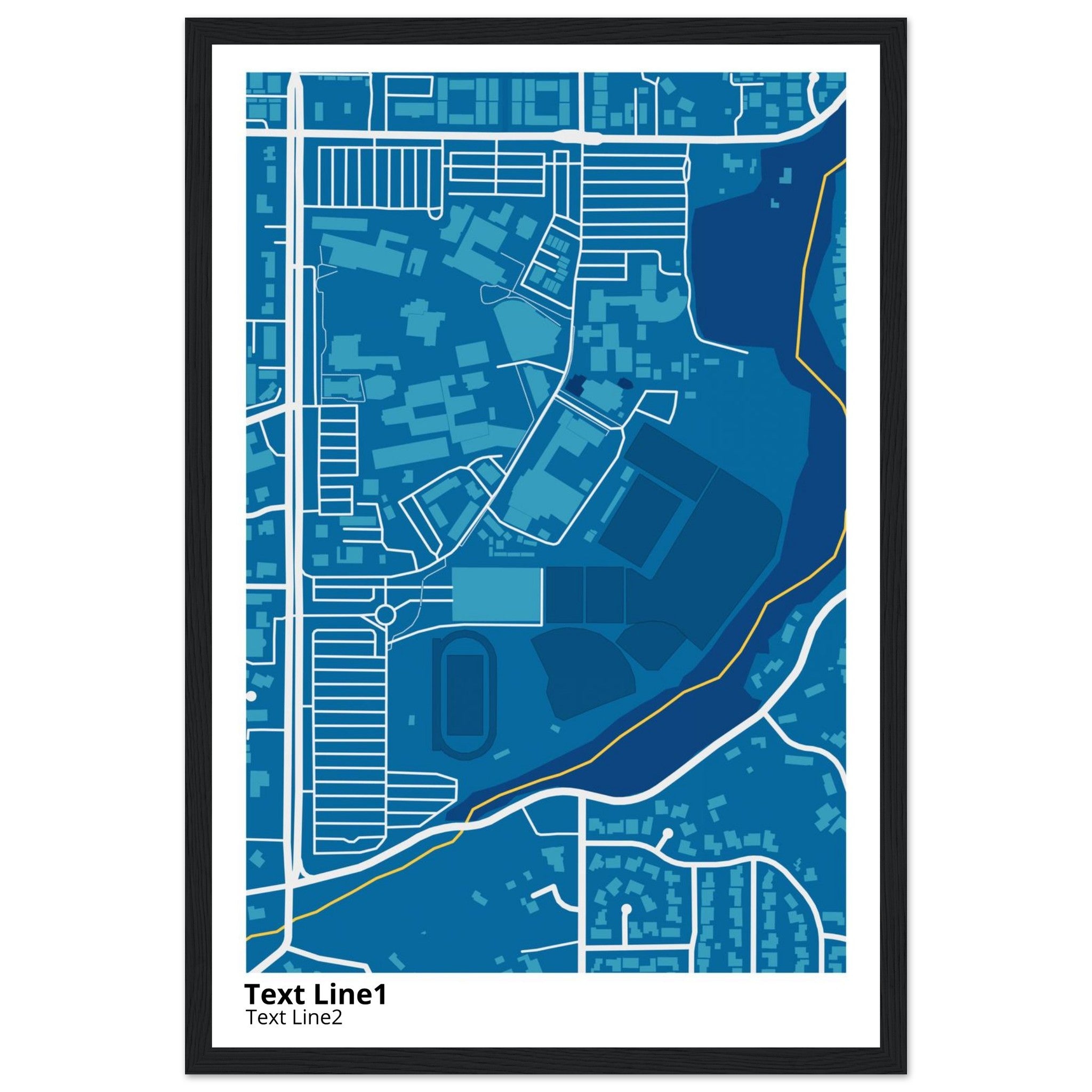 american river college campus map poster