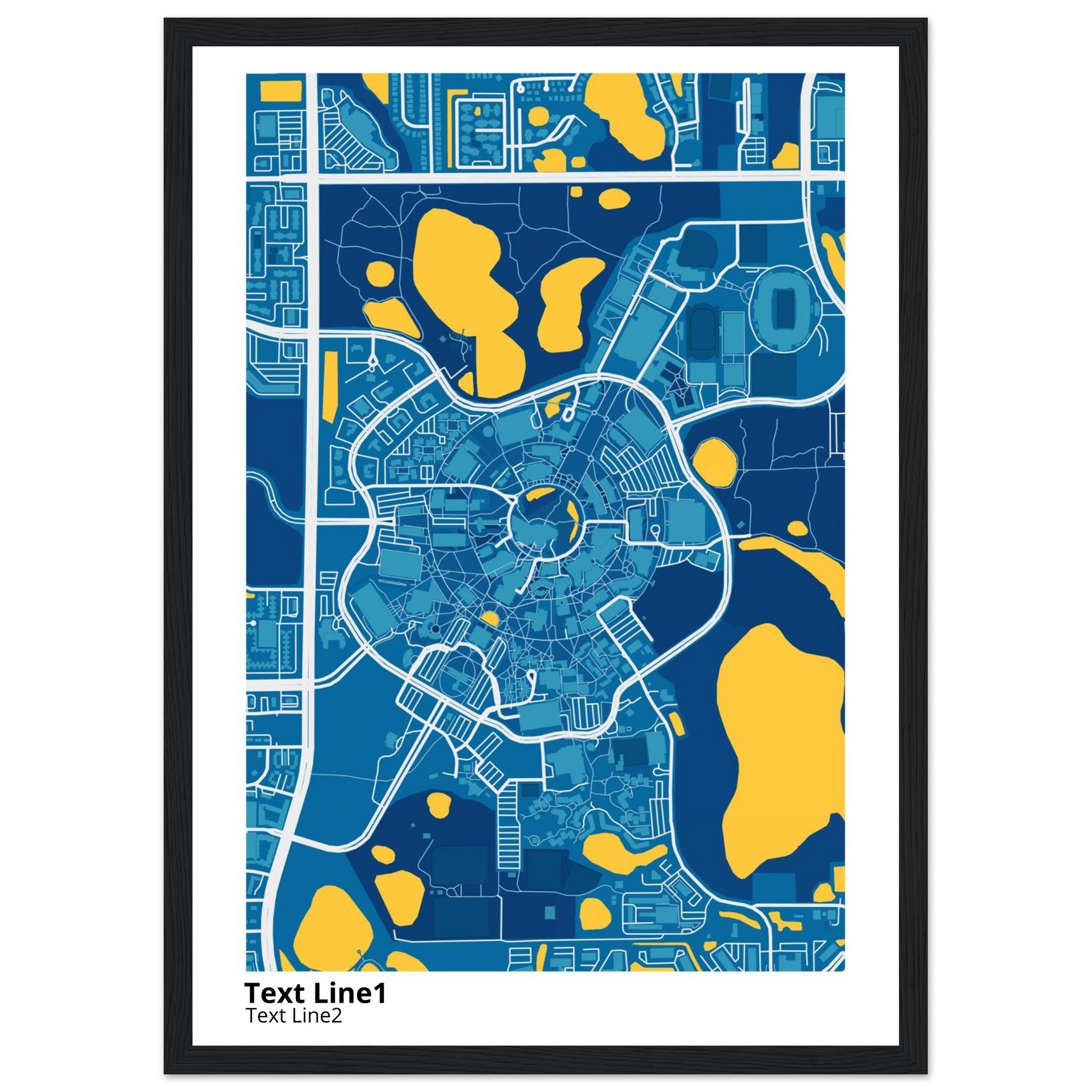 university of central florida campus map poster