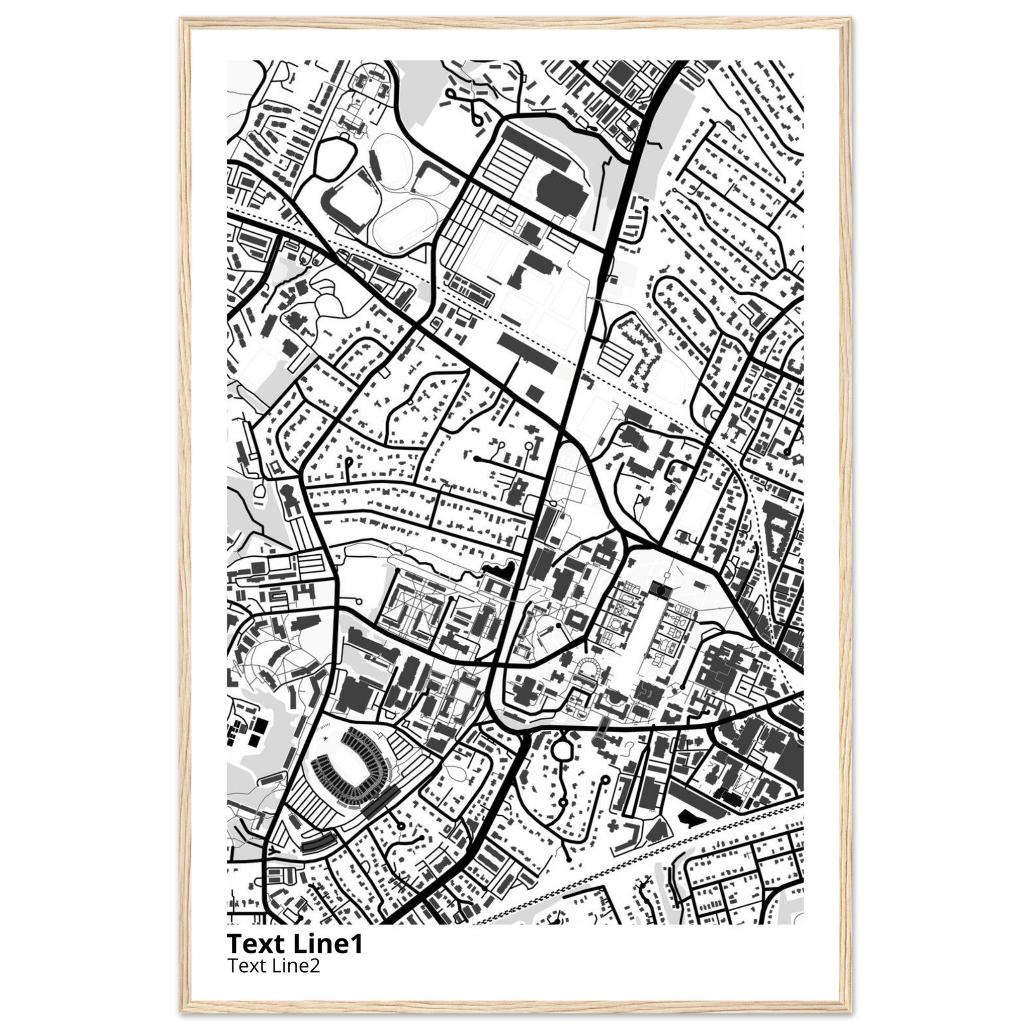 University of Virginia (Main Site) Campus Map Poster | Graduation Gift - Ink And Atlas