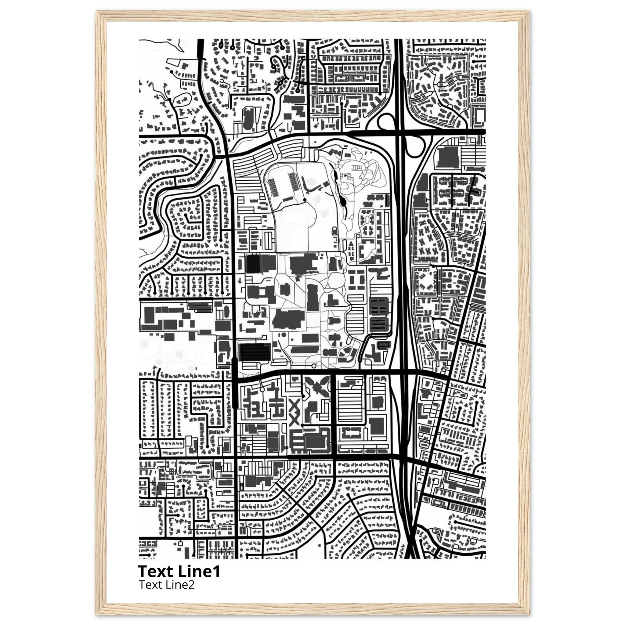 california state university fullerton campus map poster