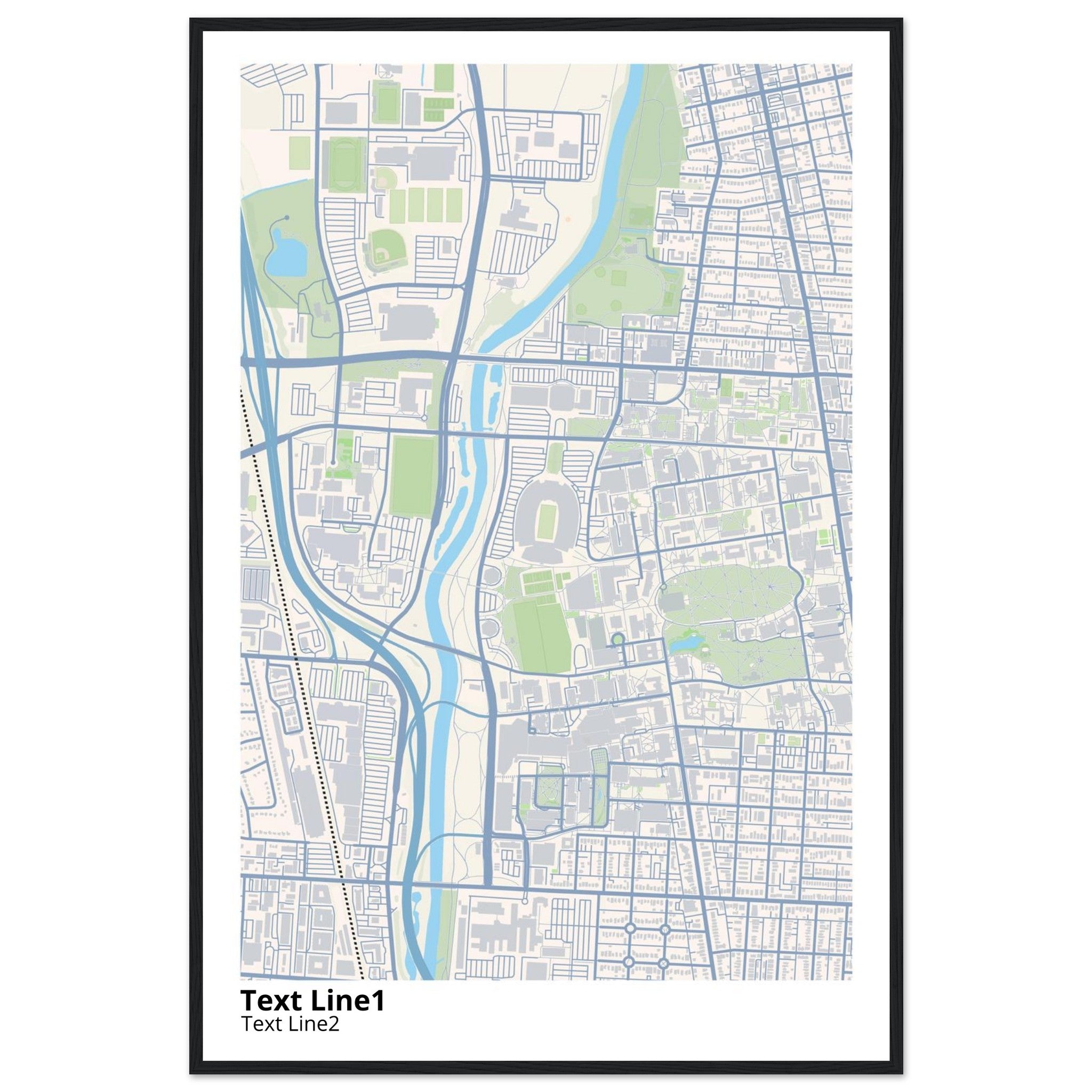 Ohio State University (Main Site) Campus Map Poster | Graduation Gift - Ink And Atlas