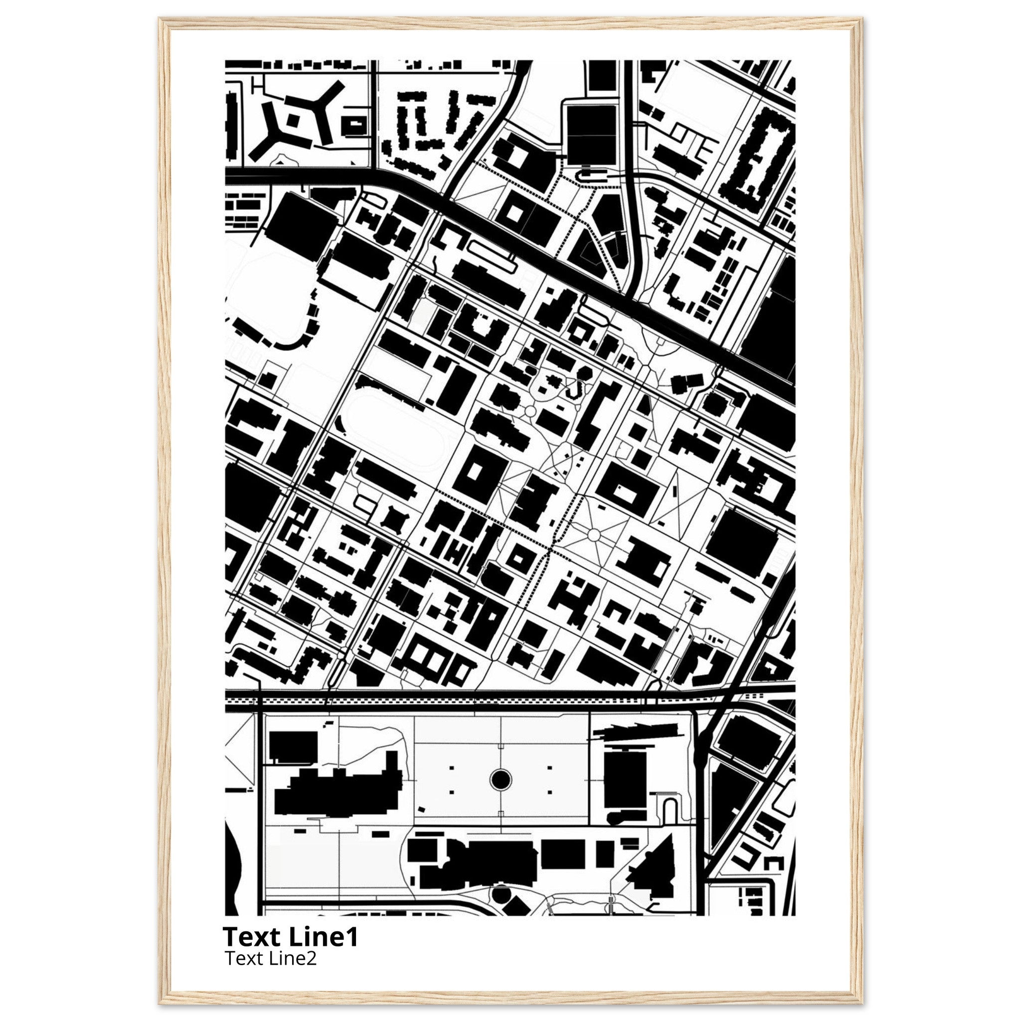 university of southern california campus map poster