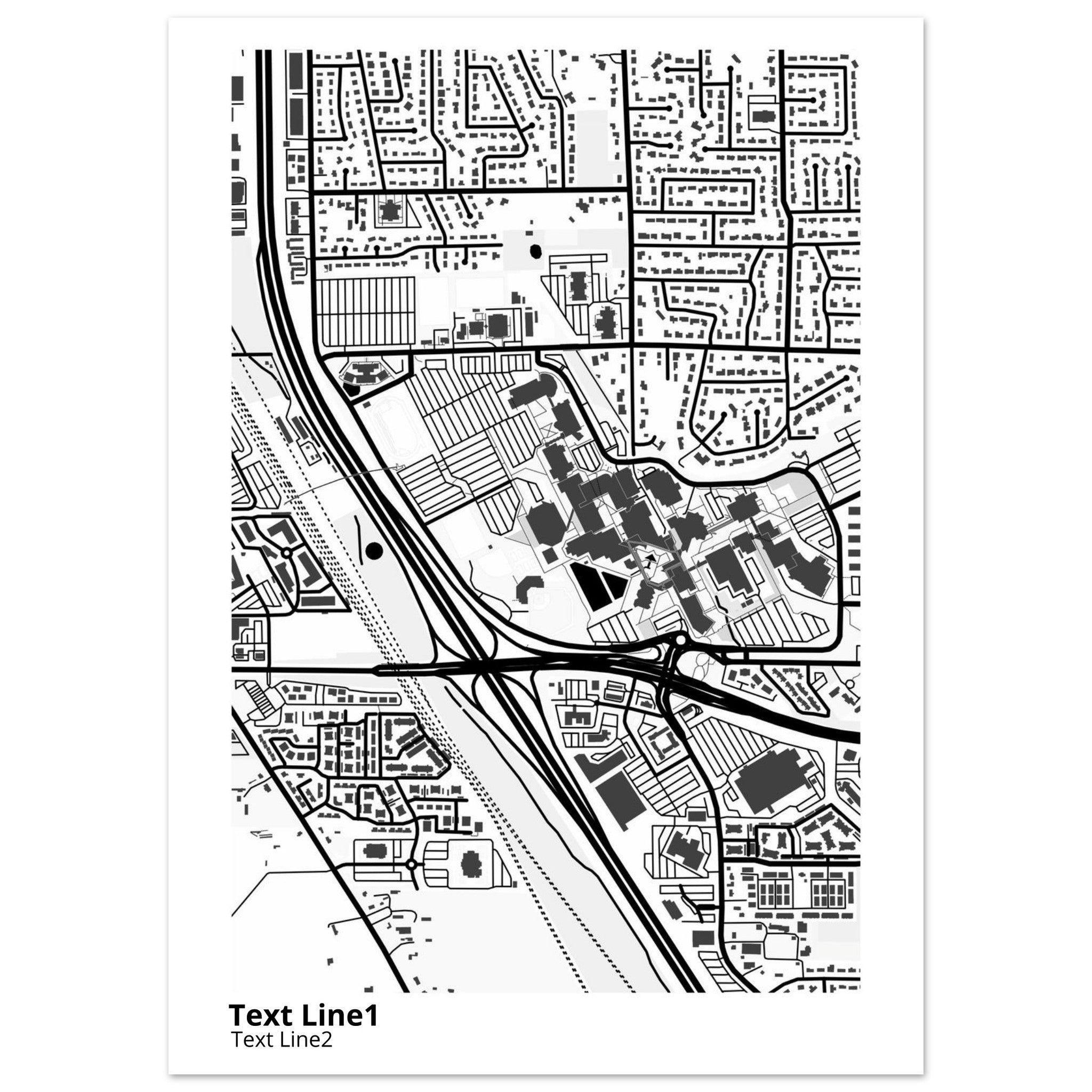 Utah Valley University Campus Map Poster | Graduation Gift - Ink And Atlas