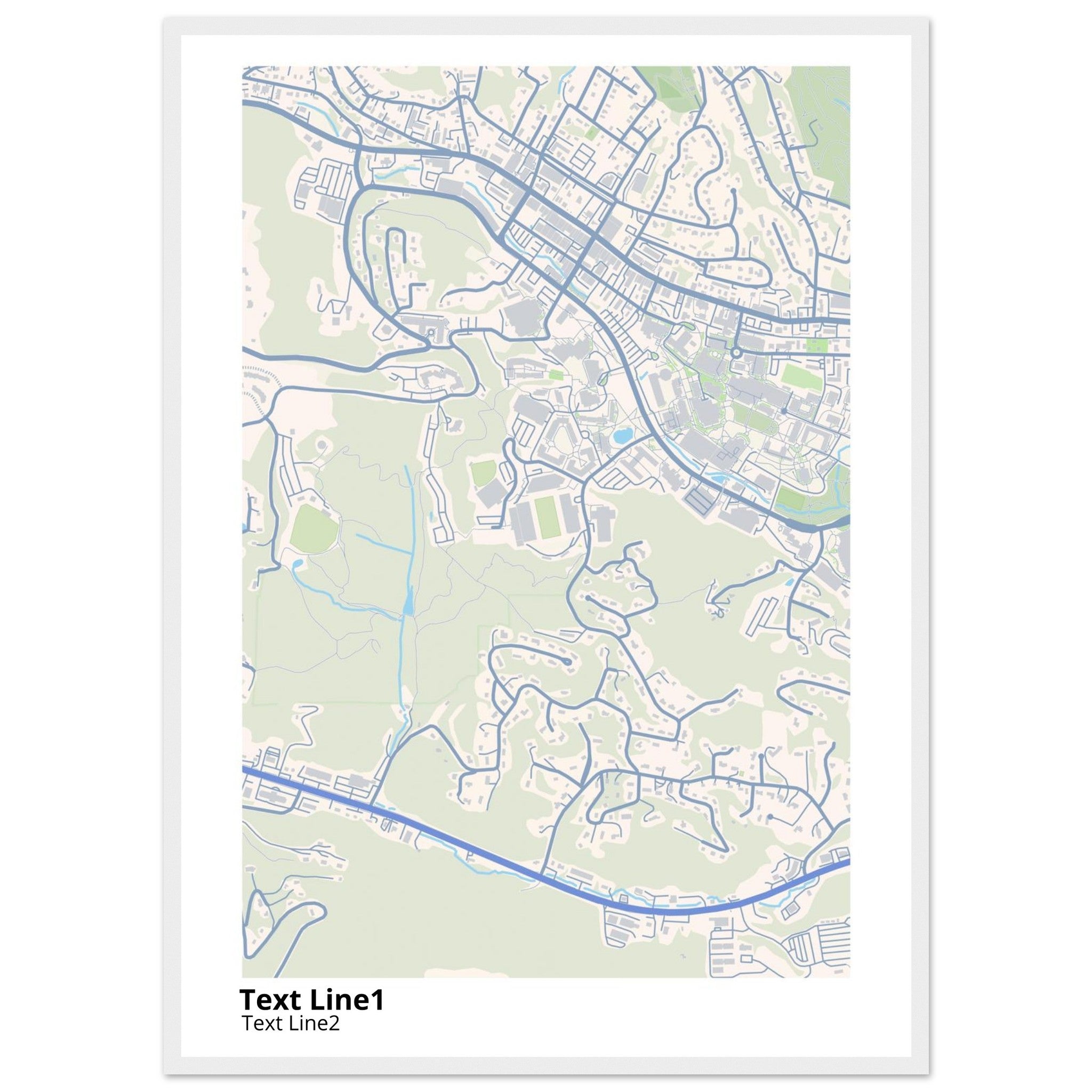 Appalachian State University NC Campus Map Poster | Graduation Gift - Ink And Atlas