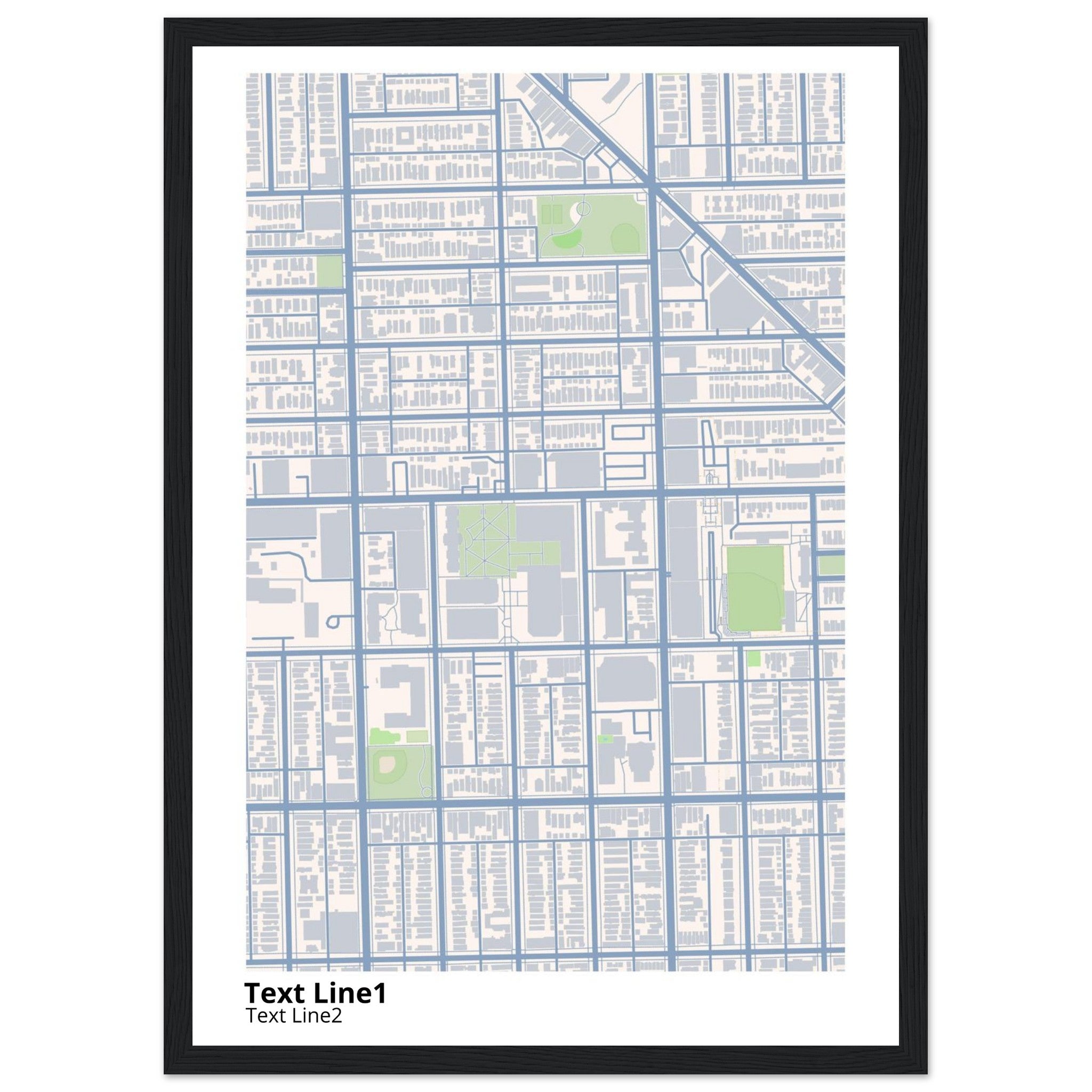 depaul university campus map poster