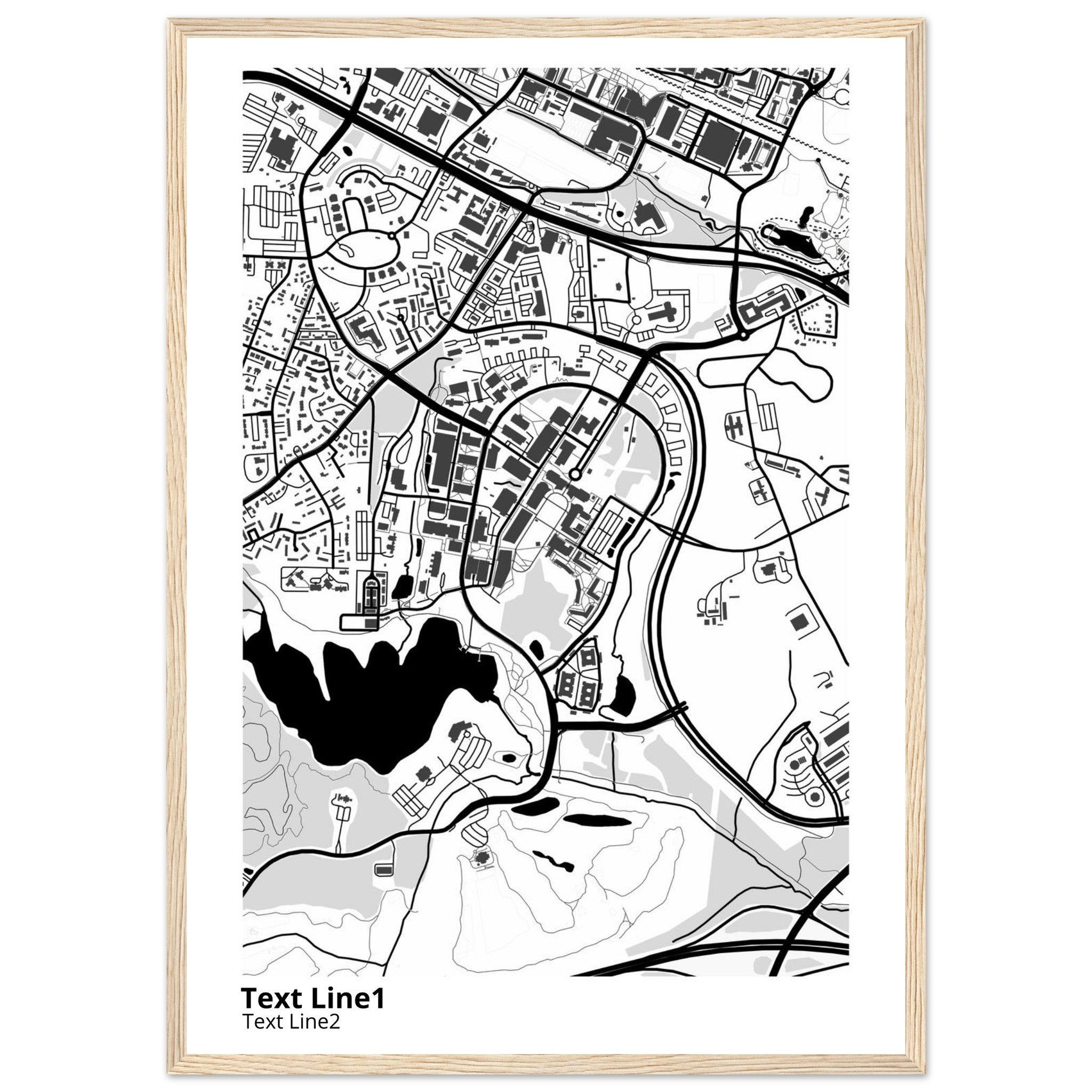 North Carolina State University Raleigh Campus Map Poster | Alumni Gift - Ink And Atlas