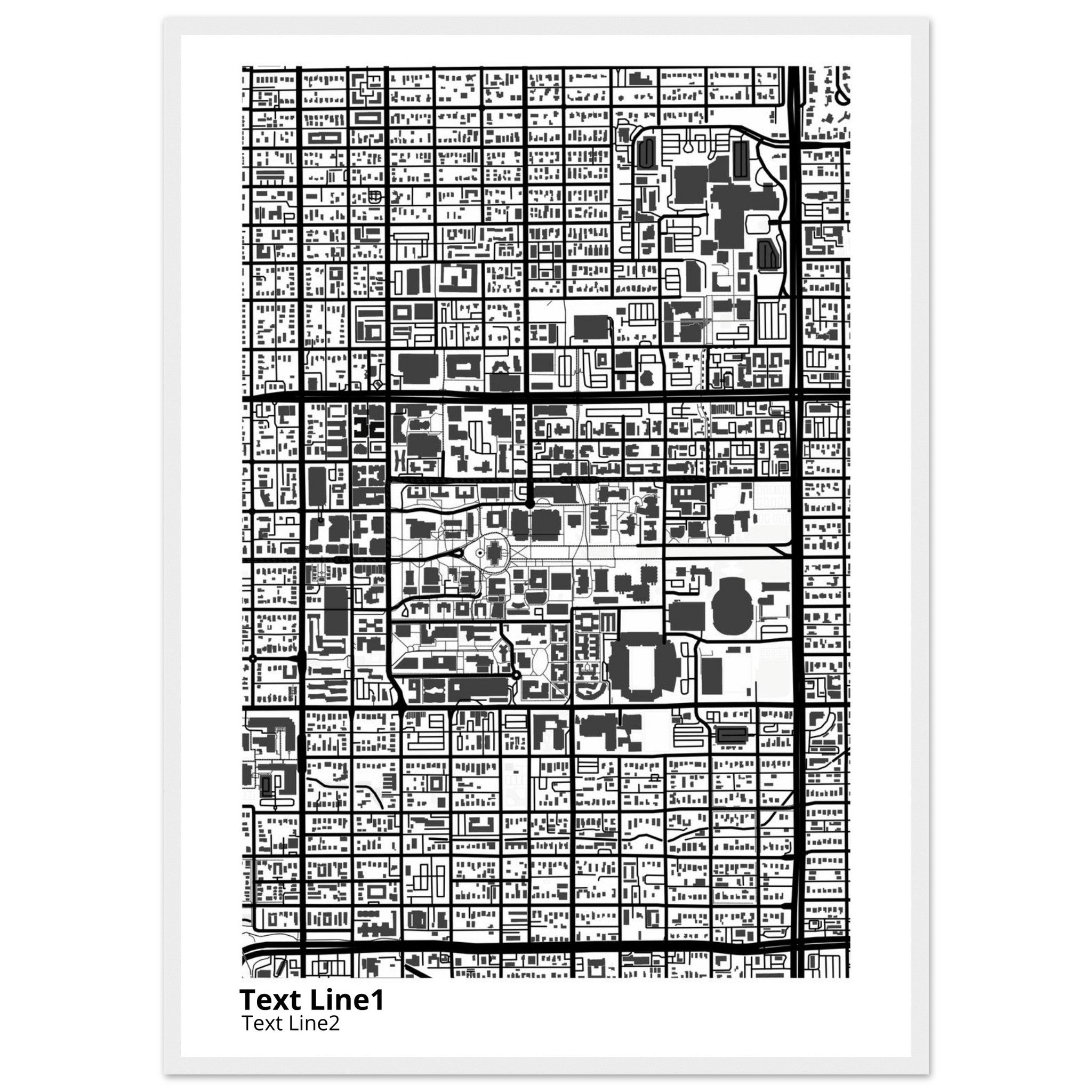 university of arizona campus map poster