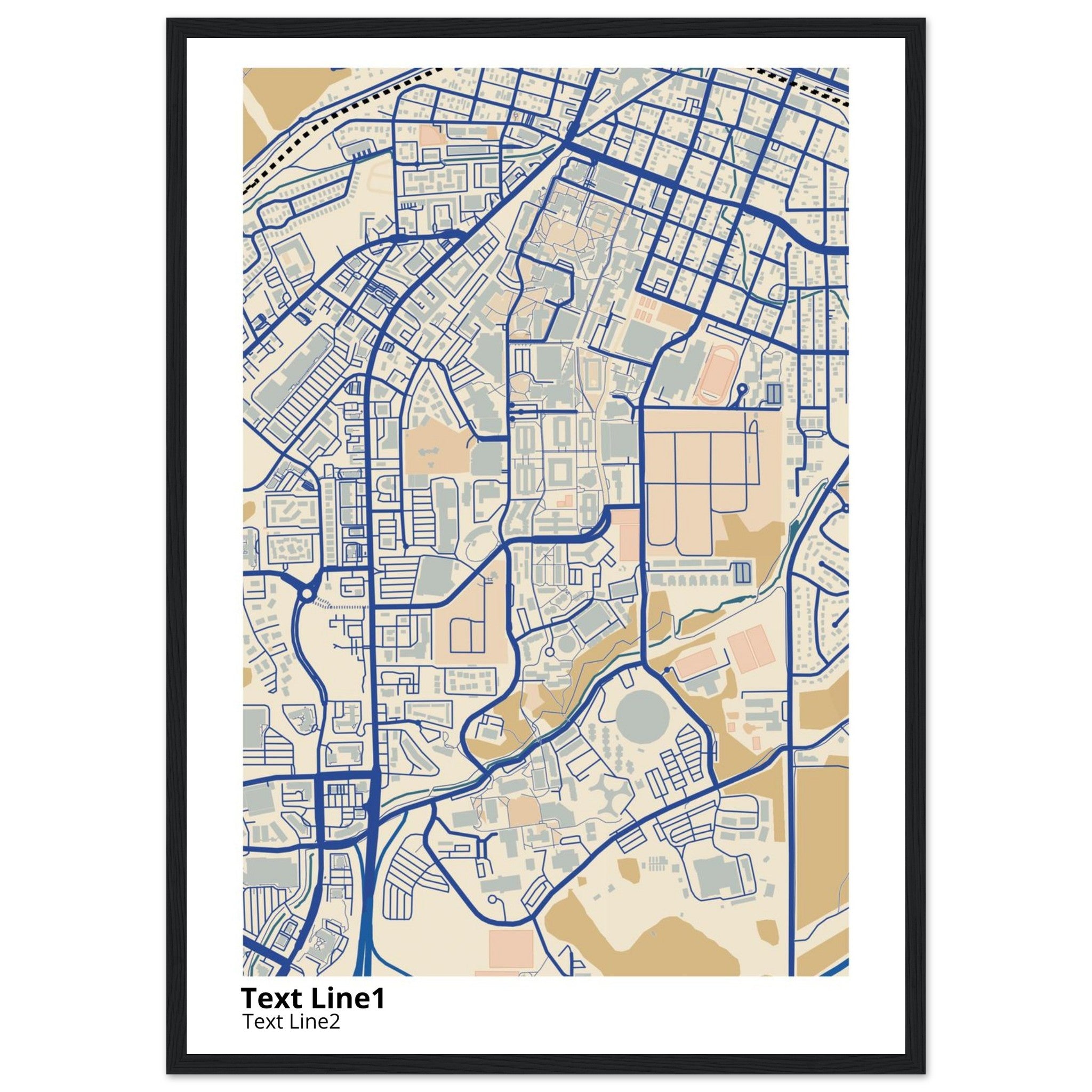 northern arizona university campus map poster