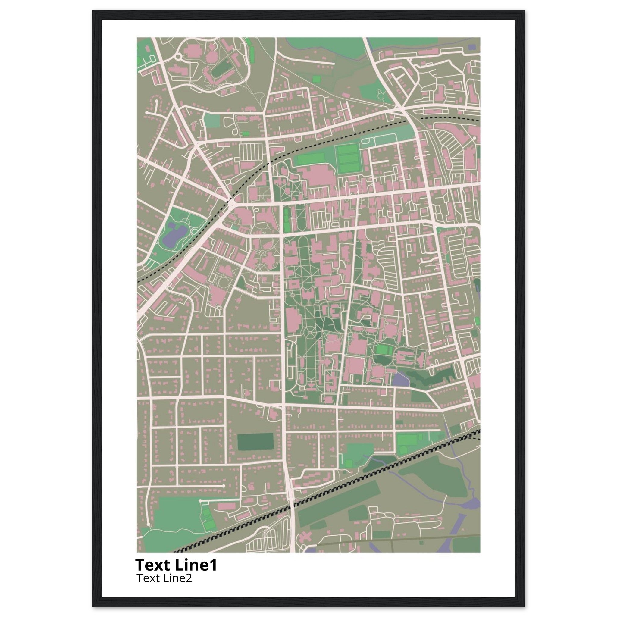 university of delaware campus map poster