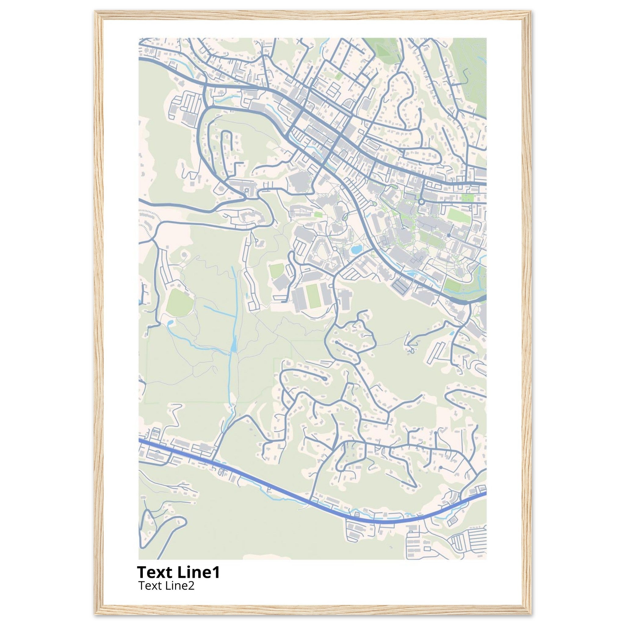 Appalachian State University NC Campus Map Poster | Graduation Gift - Ink And Atlas