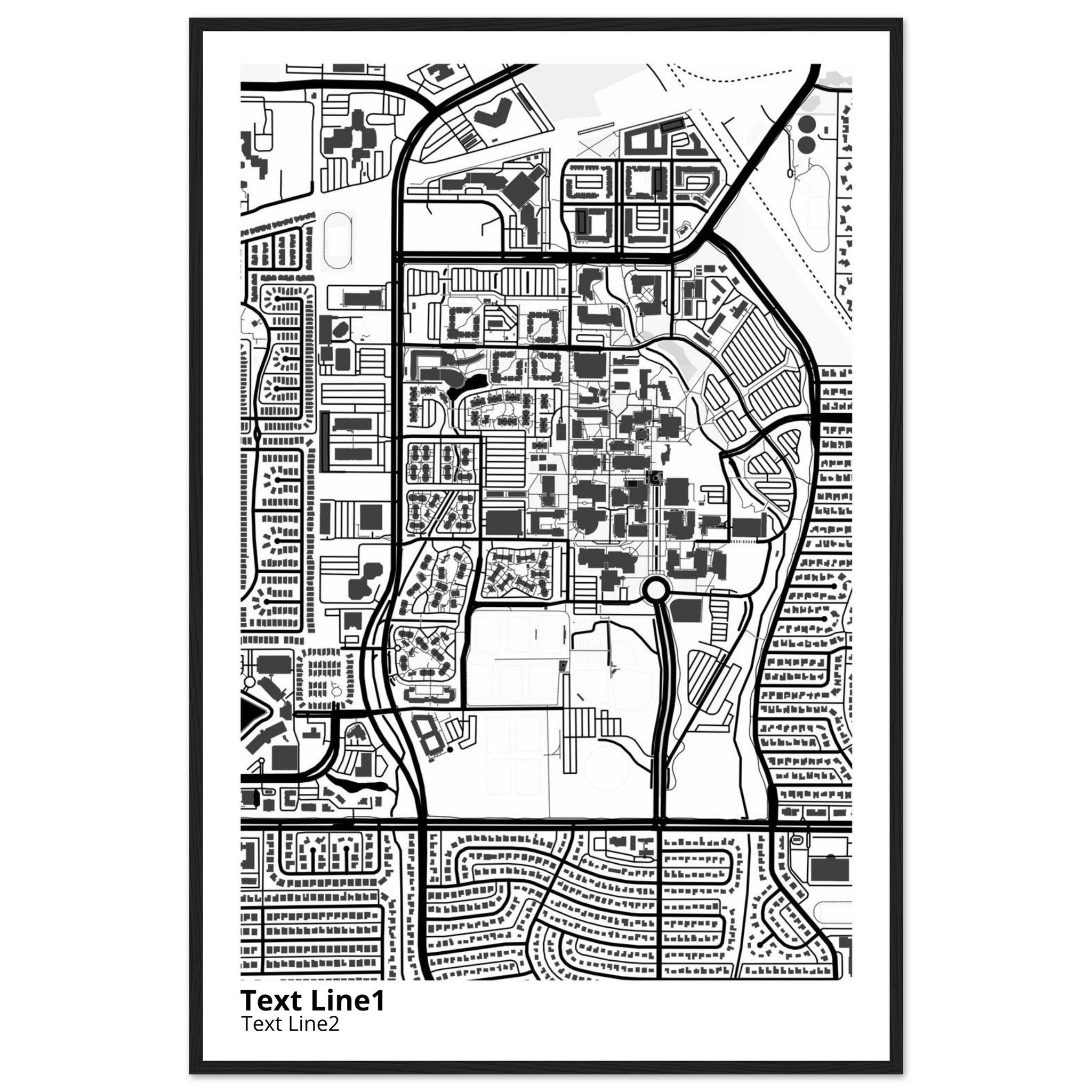 The University of Texas at Dallas Campus Map Poster | Graduation Gift - Ink And Atlas