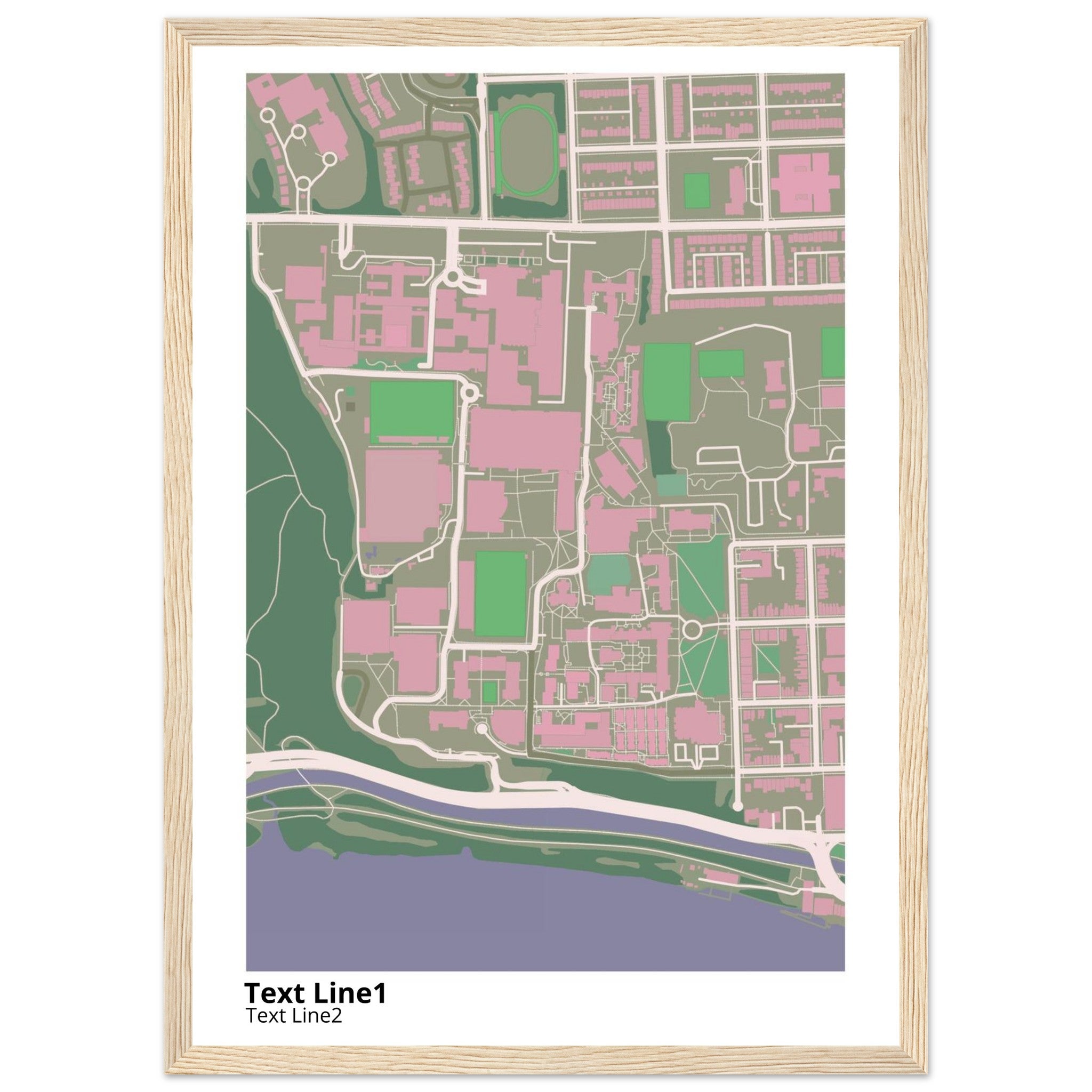georgetown university campus map poster