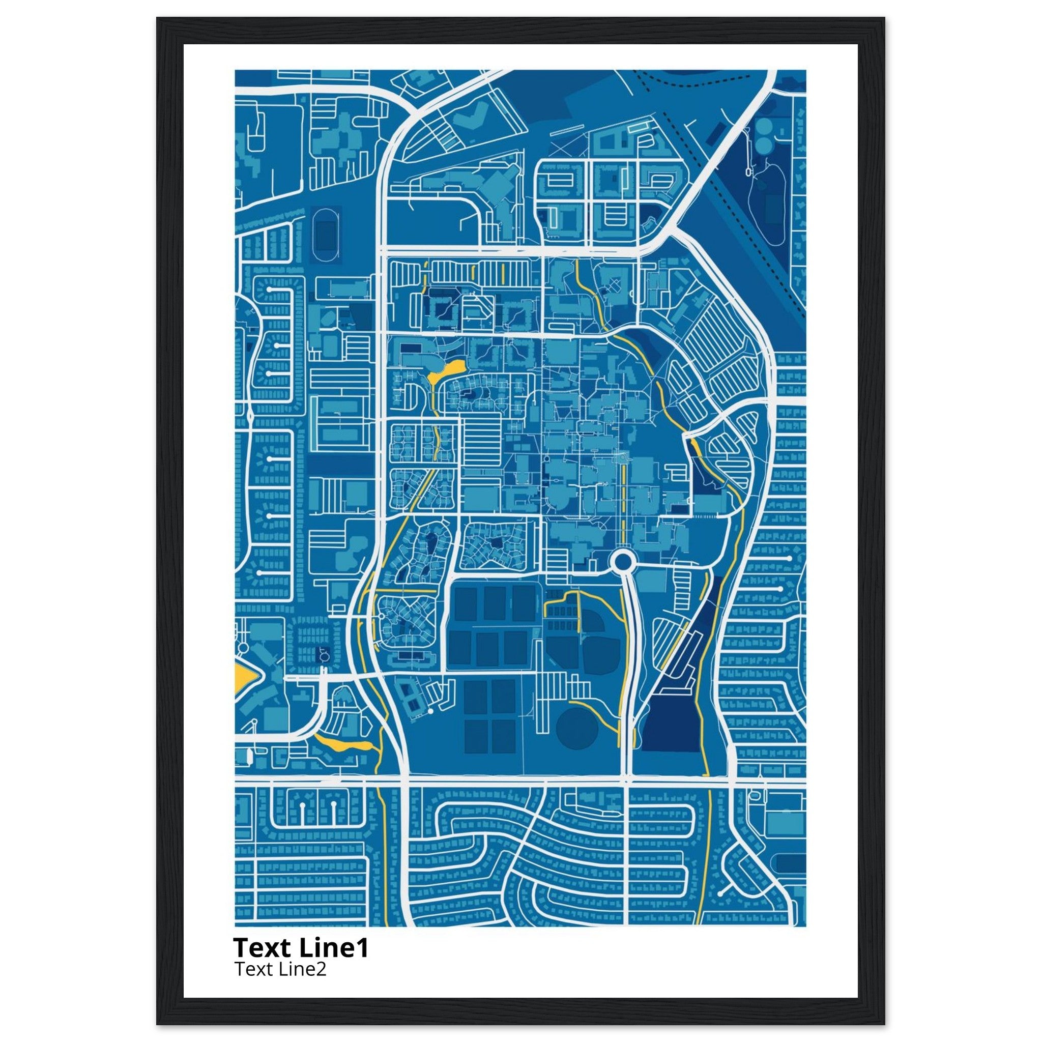 The University of Texas at Dallas Campus Map Poster | Graduation Gift - Ink And Atlas